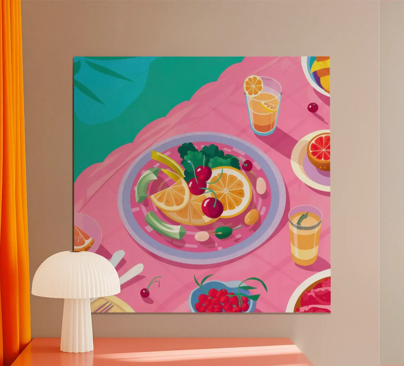 Pink Lemonade Table poster by Vivid Muse
