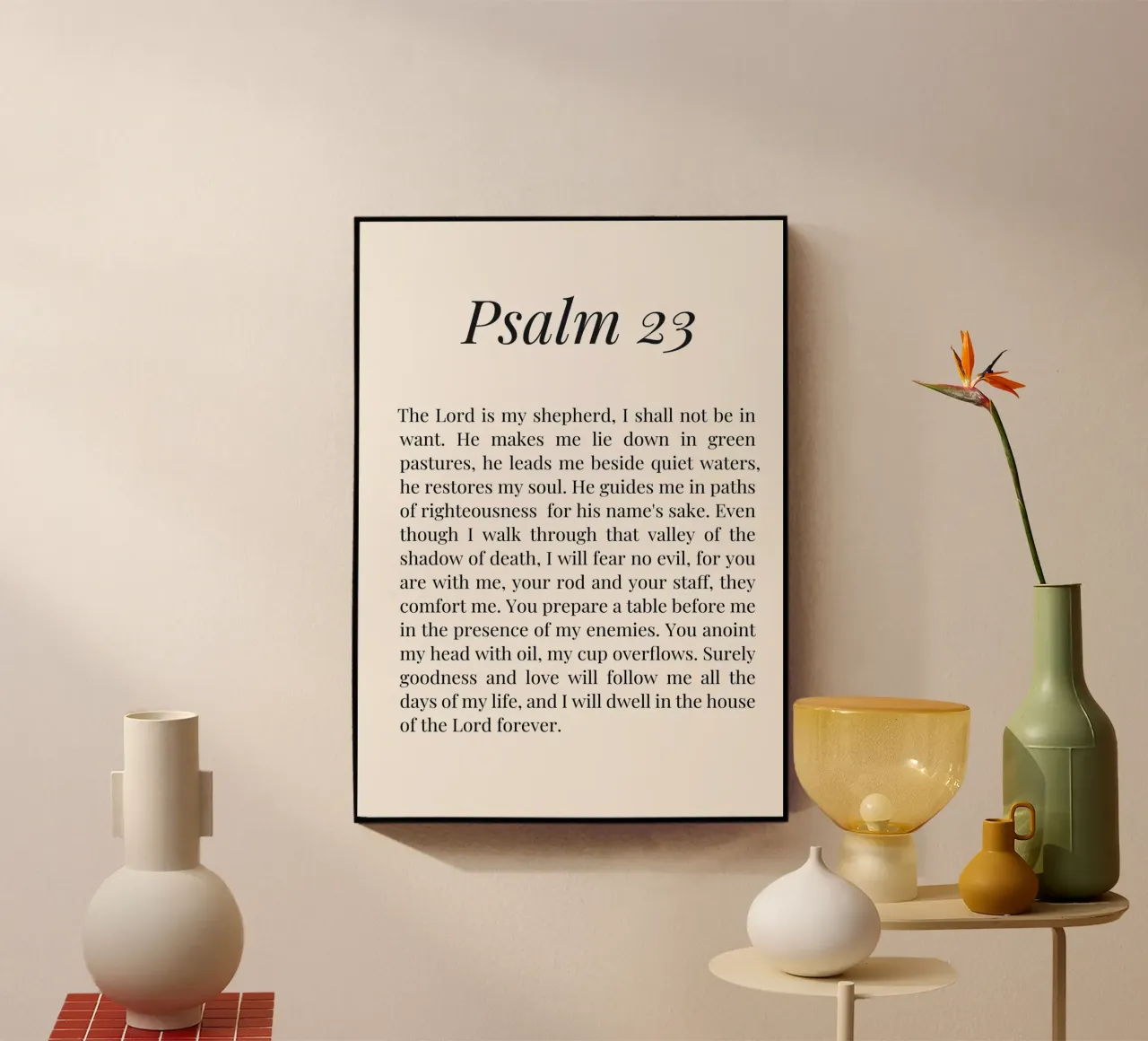 Salmo 23 plexiglass da Paigaam Studio