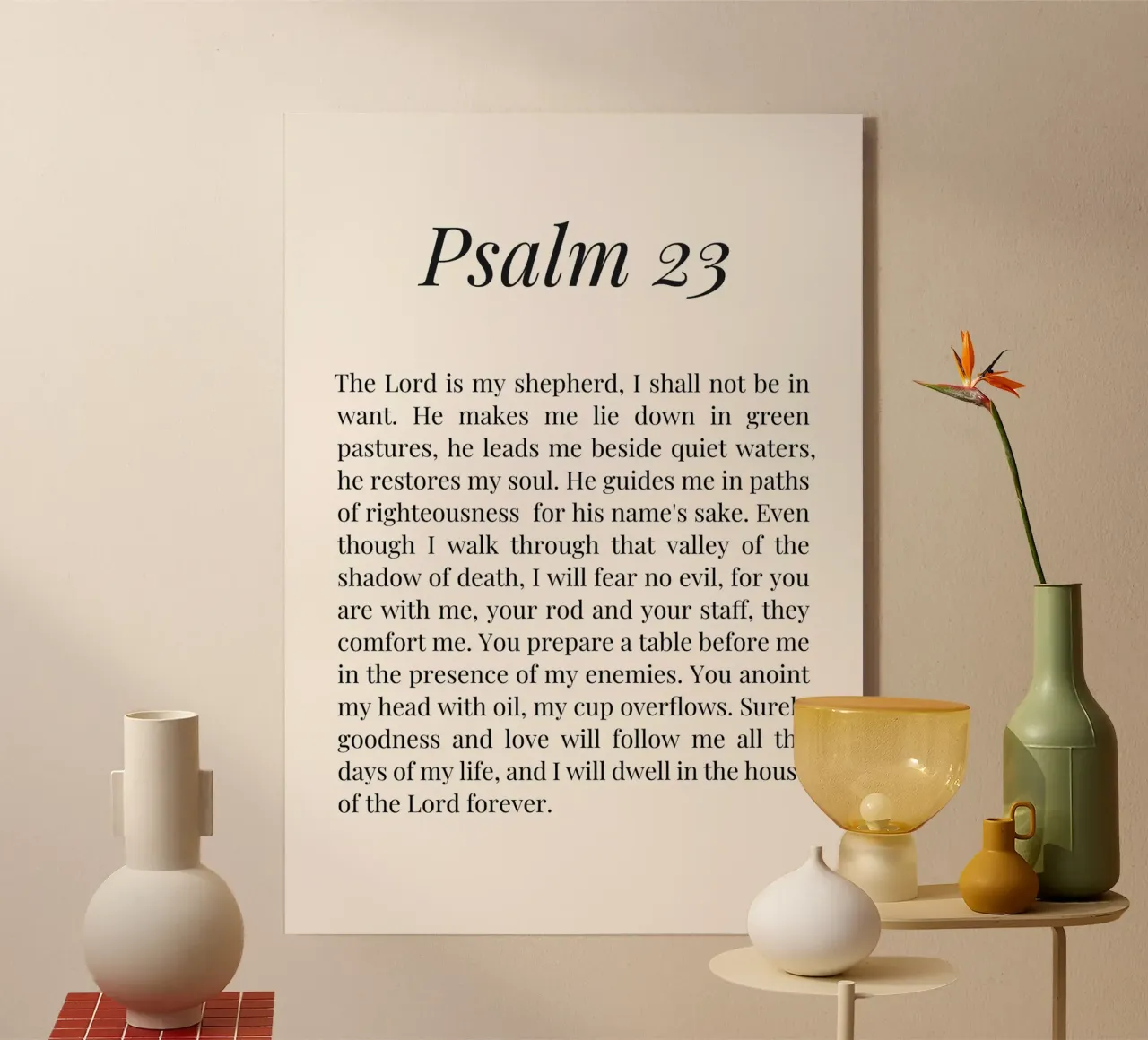 Salmo 23 plexiglass da Paigaam Studio