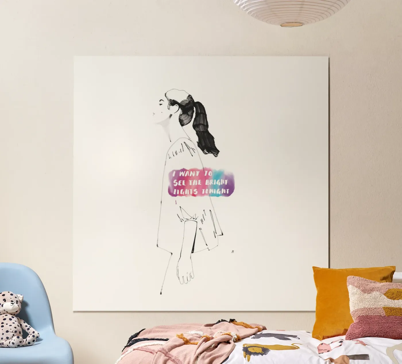 I Want To See The Bright Lights Tonight Poster von Manuel Rebollo