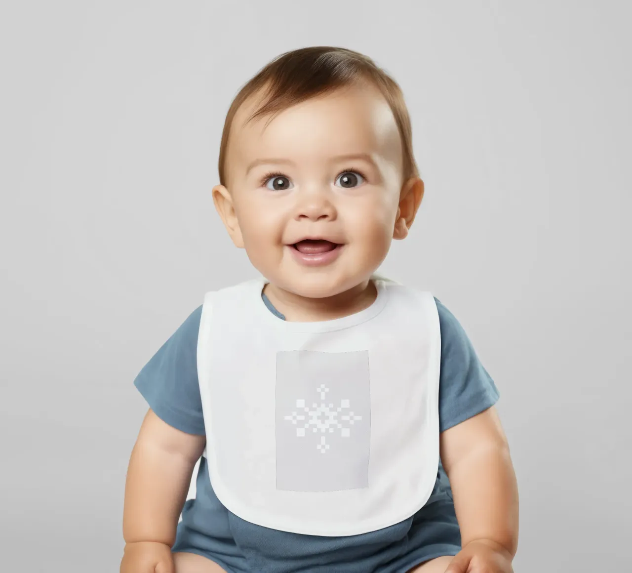 White Snowflake 1 bavaglino da Studio One