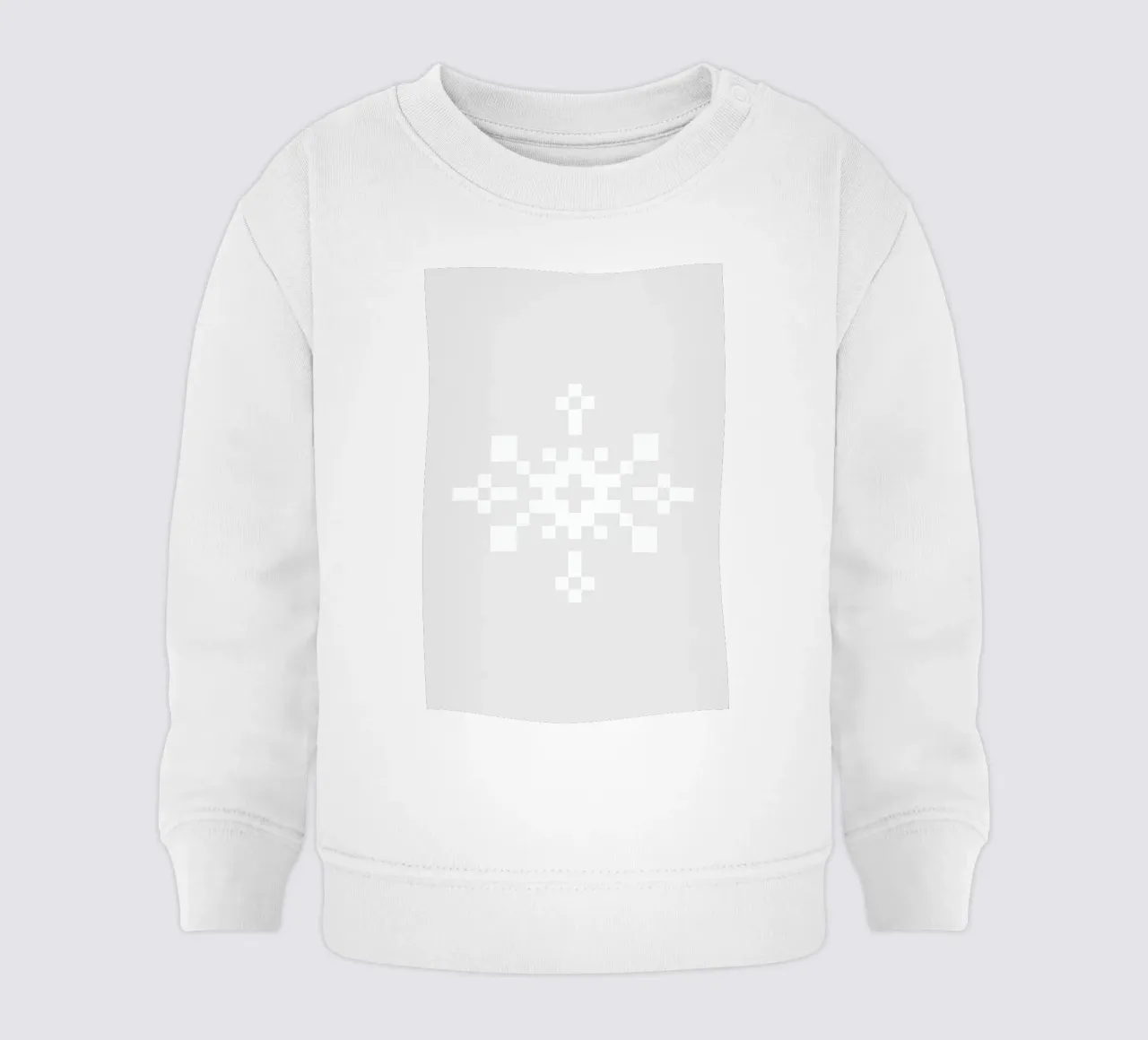 White Snowflake 1 baby sweatshirt by Studio One