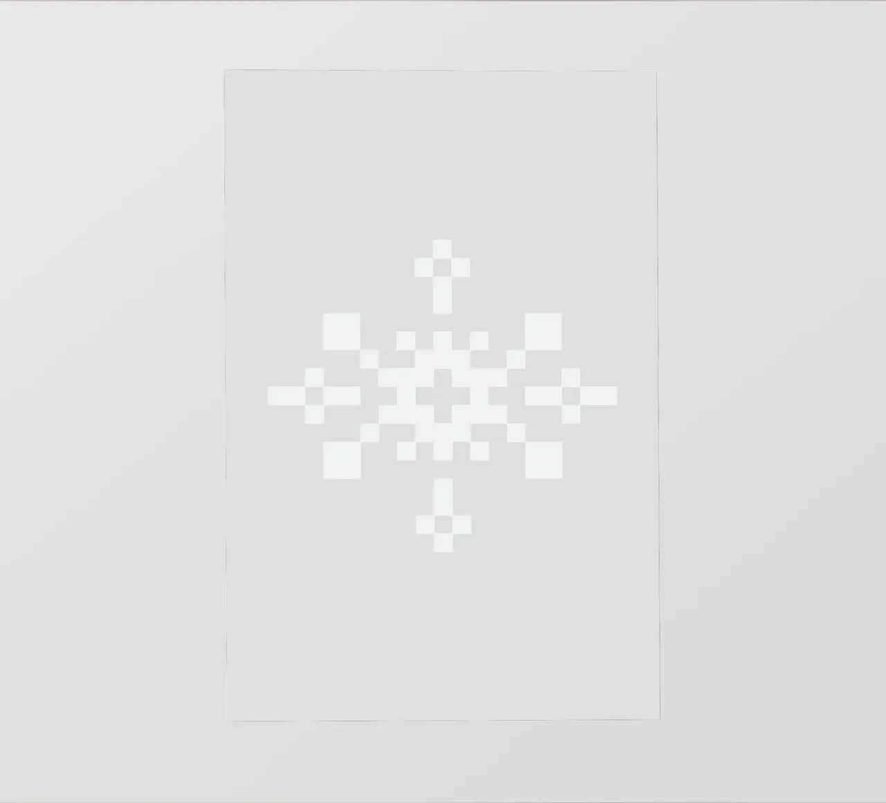 White Snowflake 1 telo in pvc da Studio One