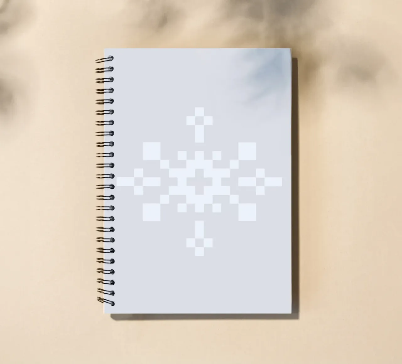 White Snowflake 1 spiral notebook by Studio One