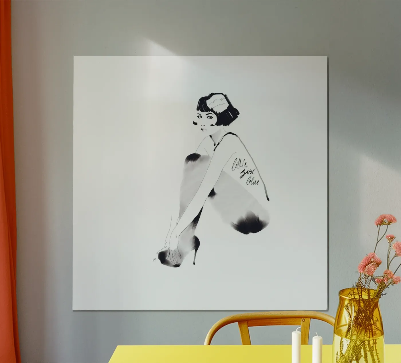Little Girl Blue Poster von Manuel Rebollo