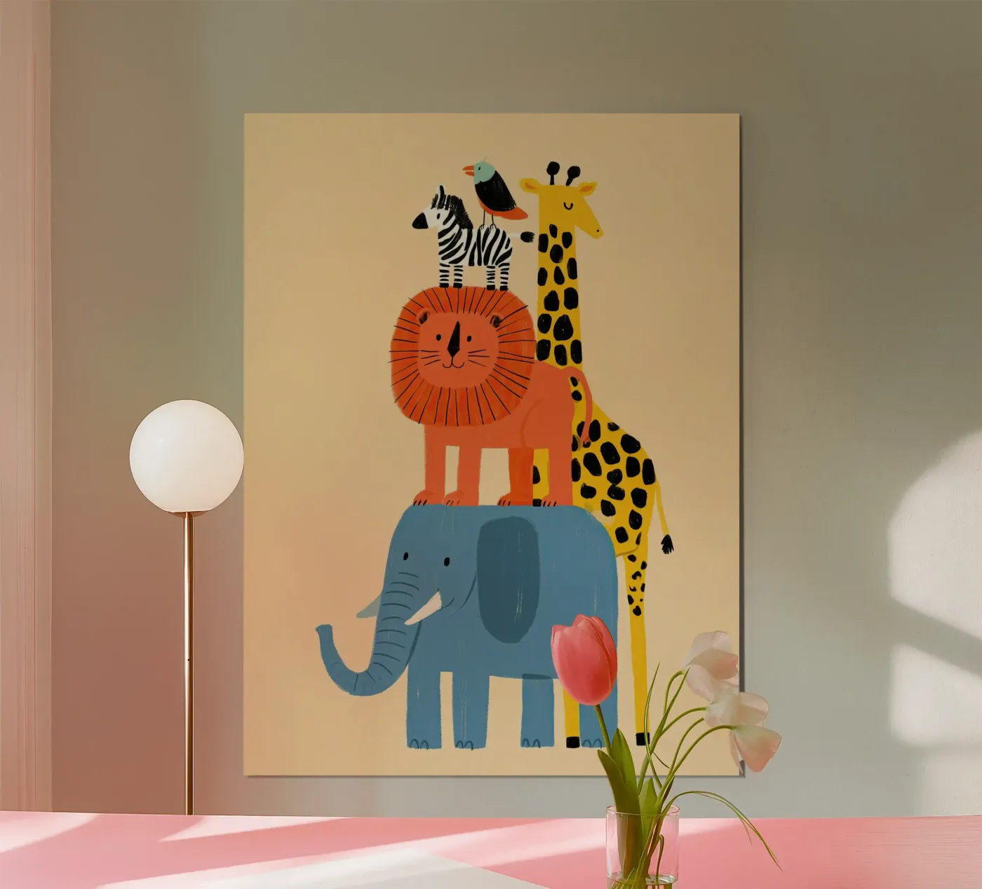 Safari Animal Tower Stack poster da Zuno