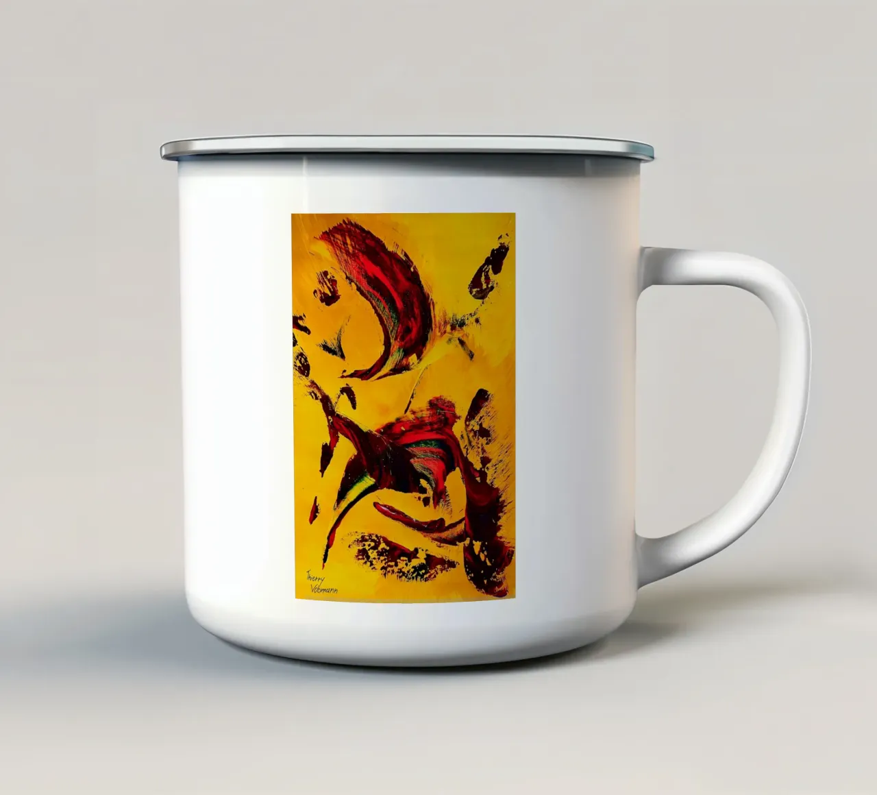 IDEAL GIFT 30 tazza in smalto da Thierry Vobmann Abstract painting
