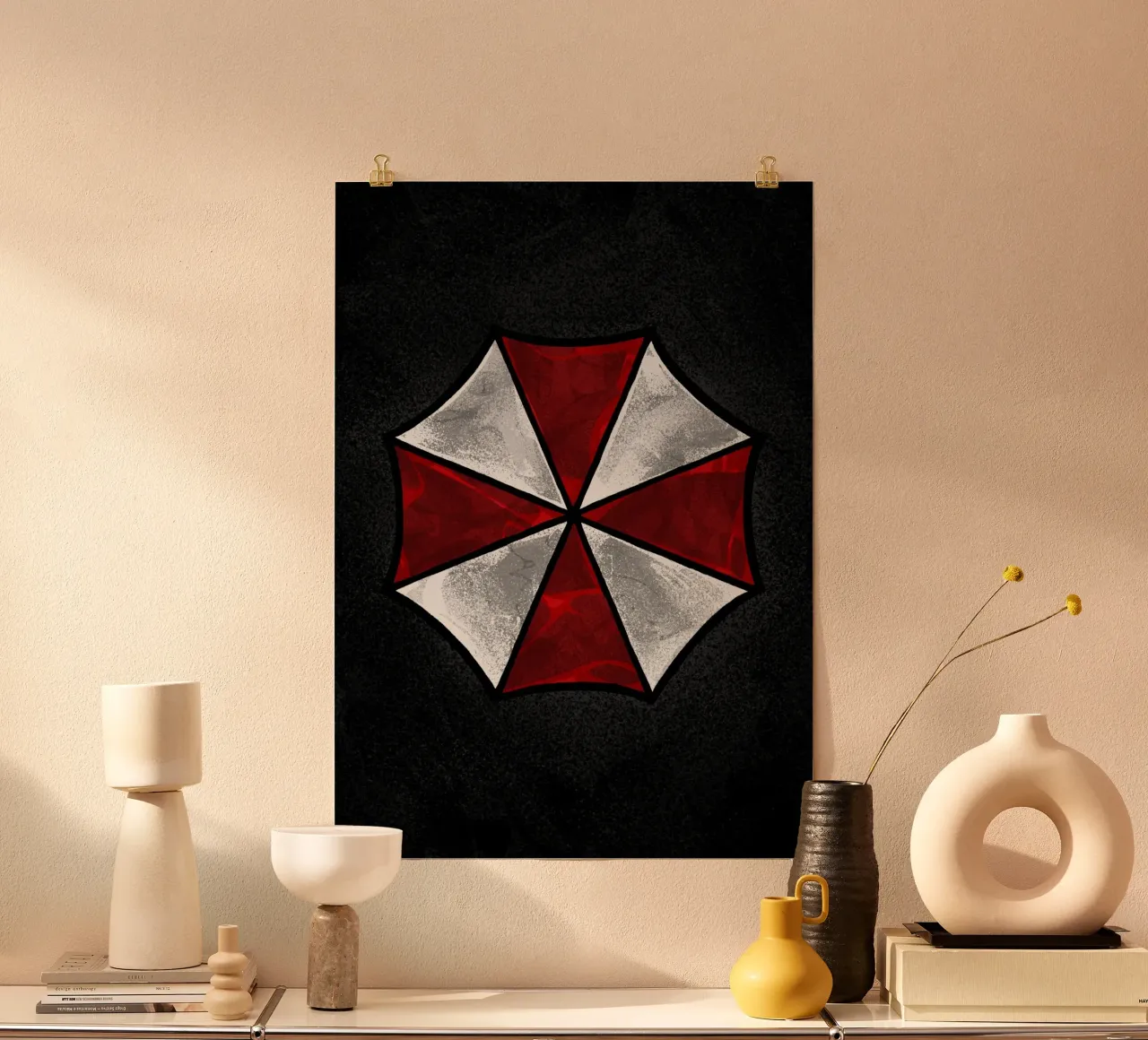 Umbrella Corporation Emblem poster con telaio in alluminio da nabakumov