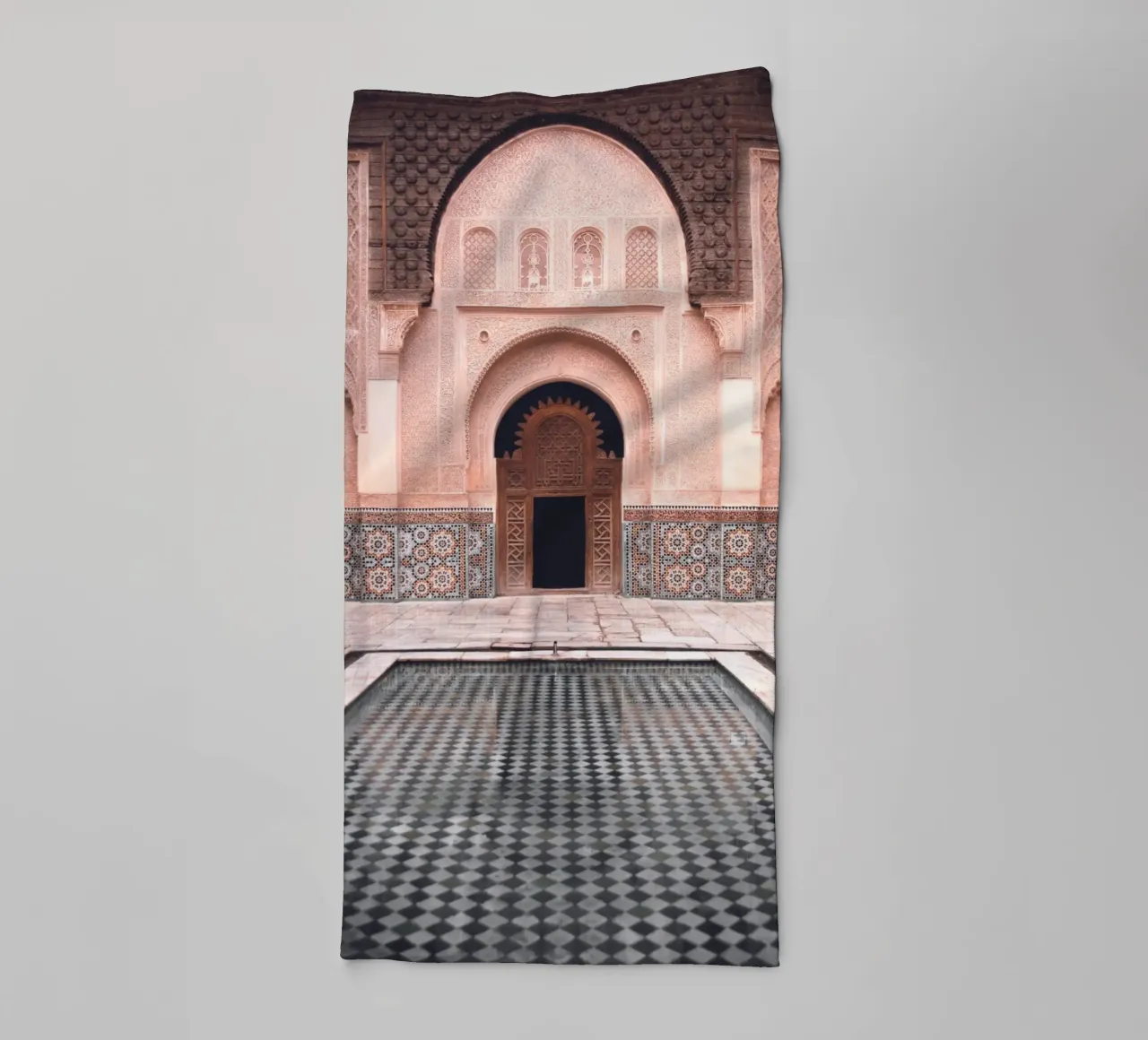 Oriental courtyard - Mystical mosaic architecture towel by Whole©