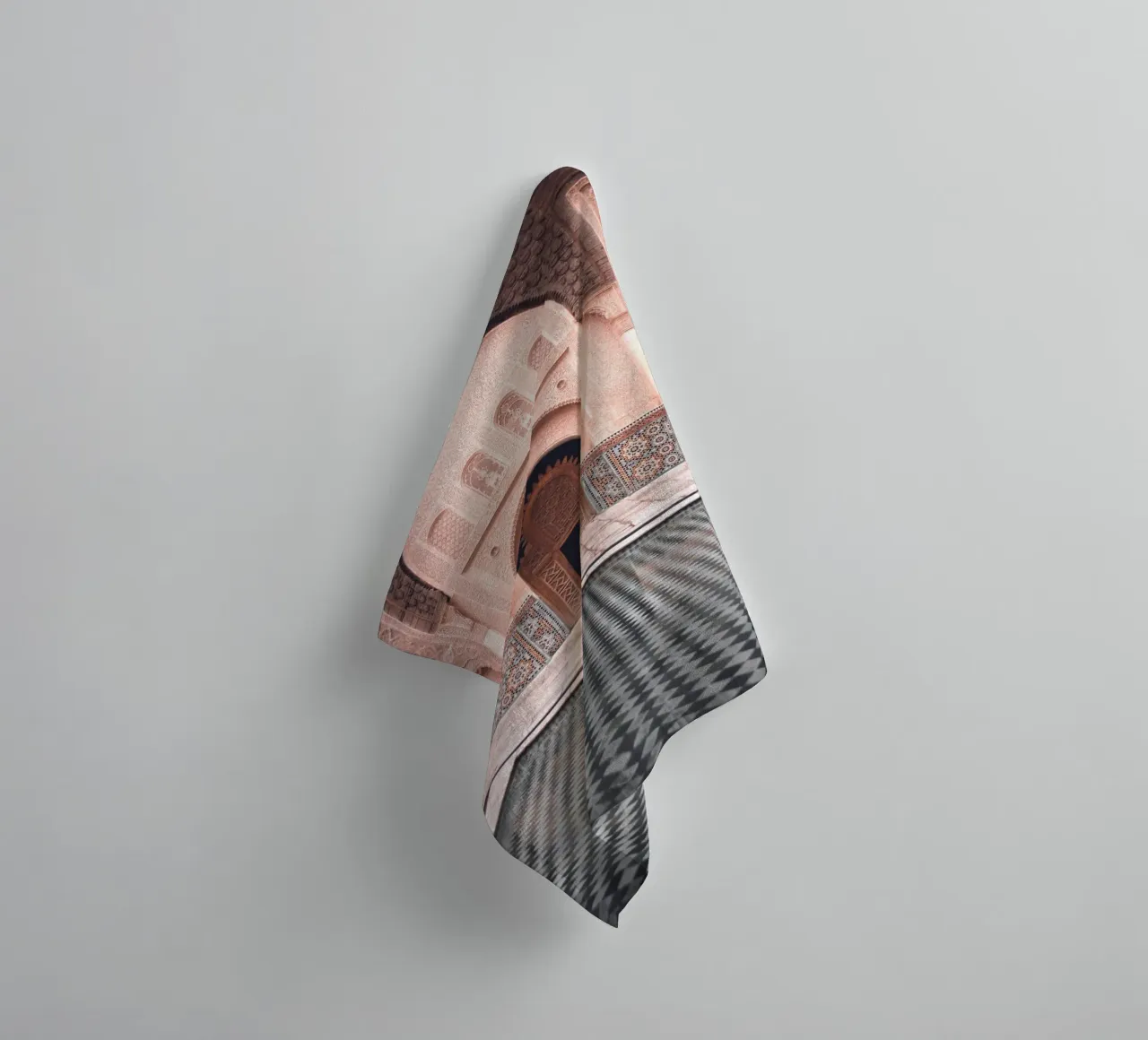 Oriental courtyard - Mystical mosaic architecture towel by Whole©