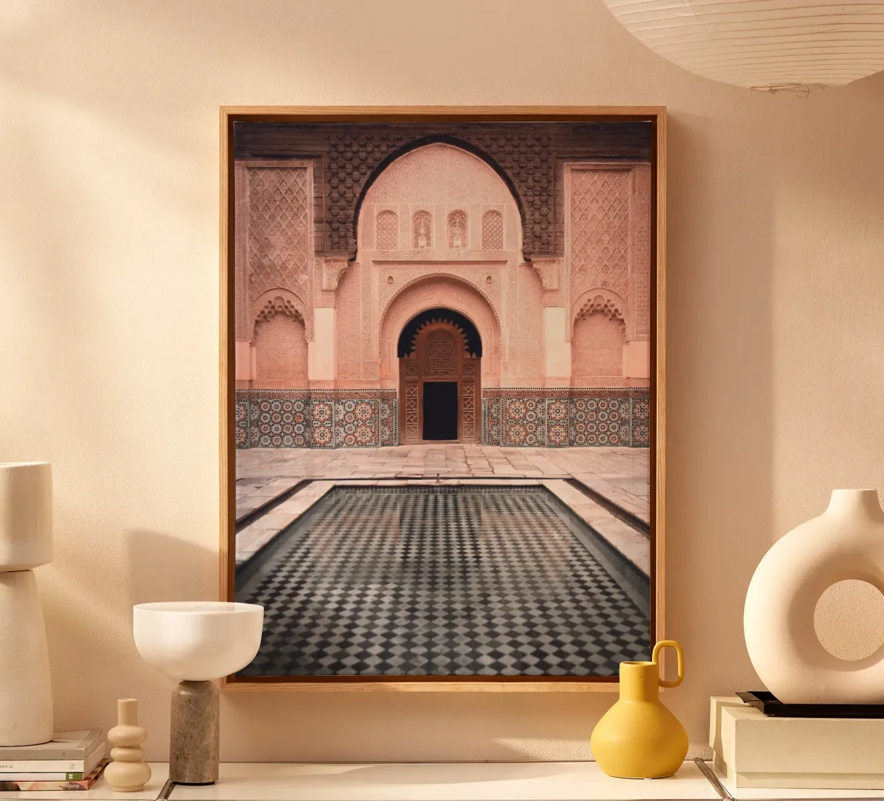 Oriental courtyard - Mystical mosaic architecture canvas by Whole©