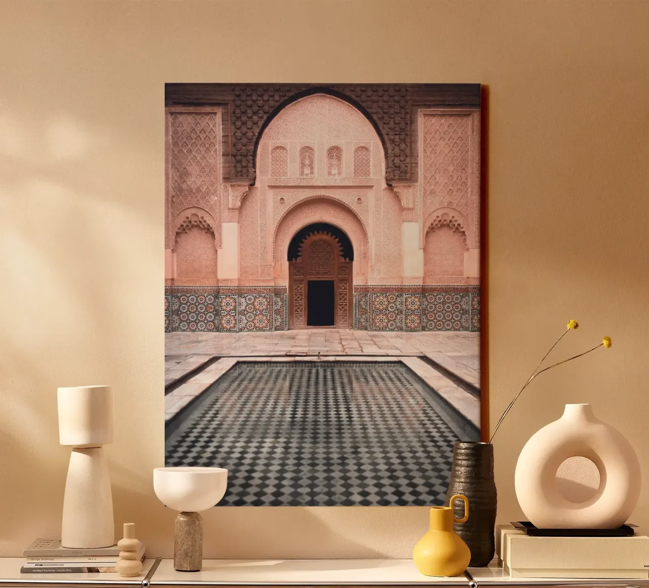 Oriental courtyard - Mystical mosaic architecture canvas by Whole©