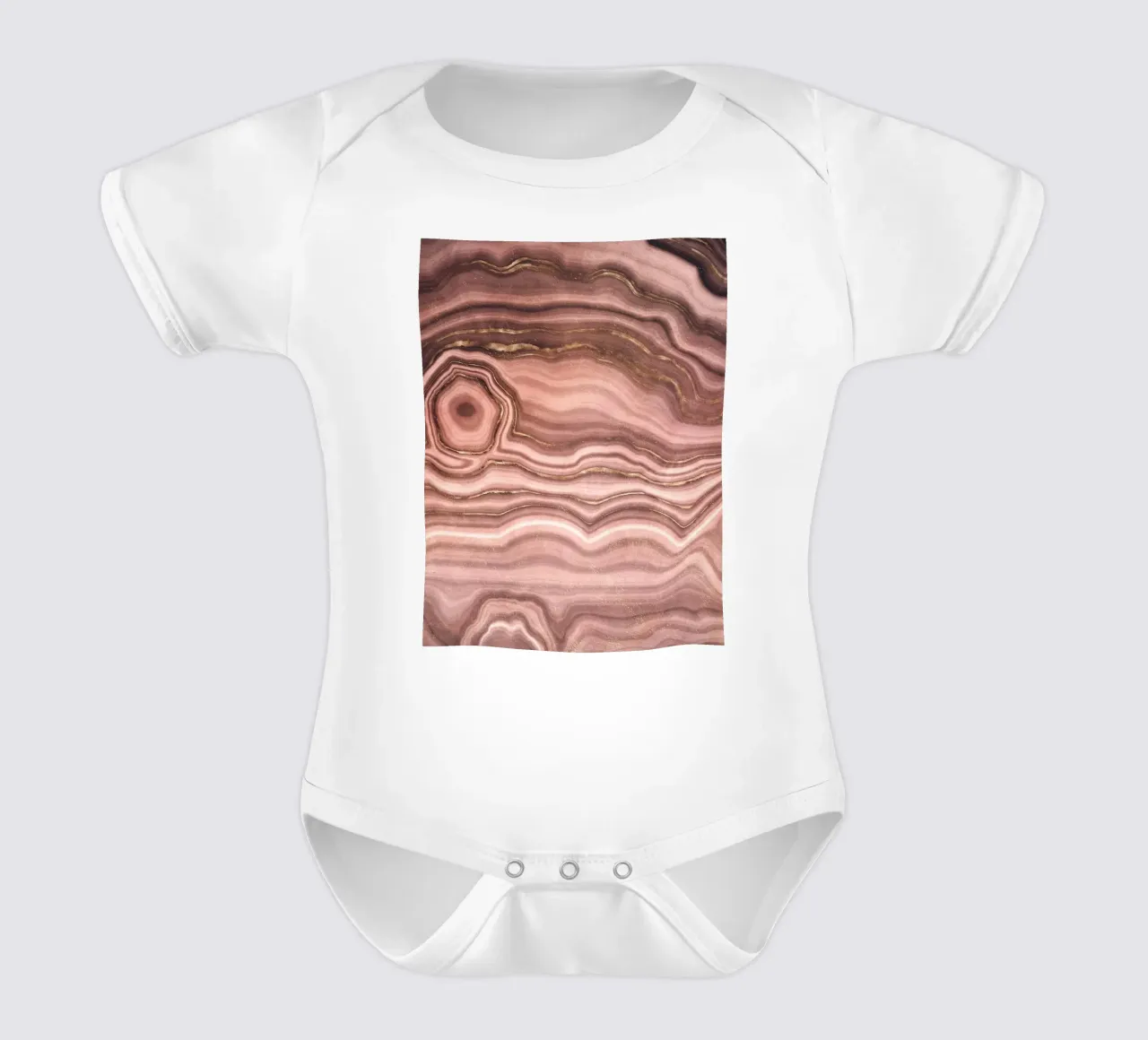 Natura astratta - Texture di marmo color terra body neonato maniche corte da Whole©