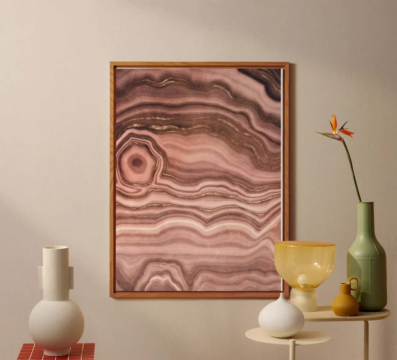 Abstract nature - Earthy marble textures alu-dibond by Whole©