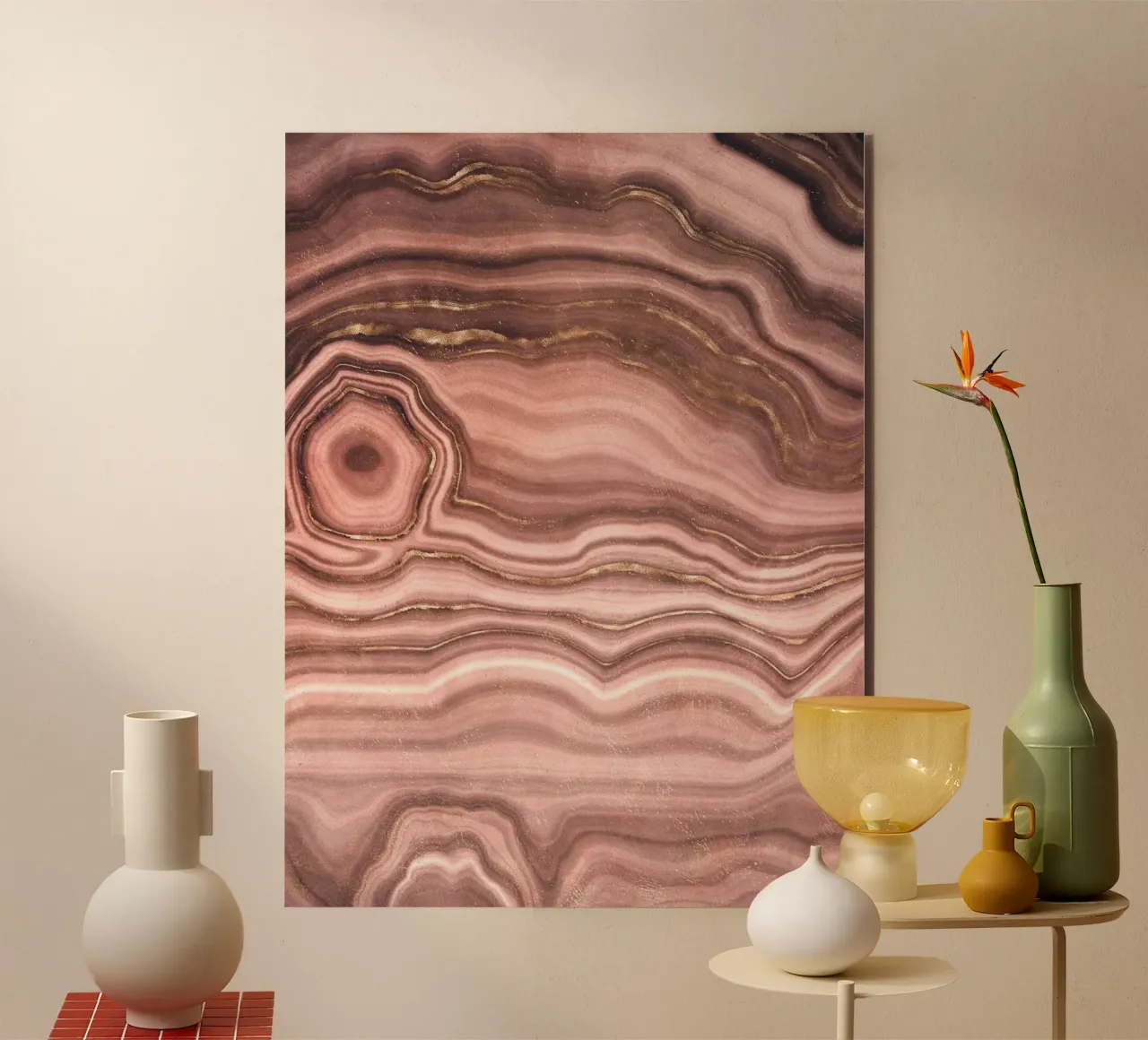 Abstract nature - Earthy marble textures alu-dibond by Whole©