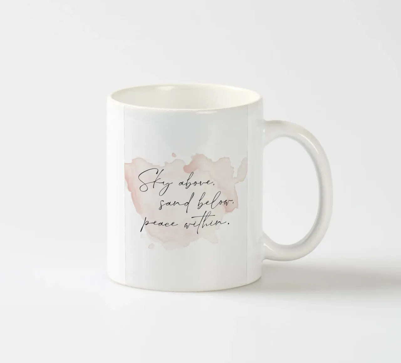 Peaceful Quote - Mindful message ceramic mug by Whole©