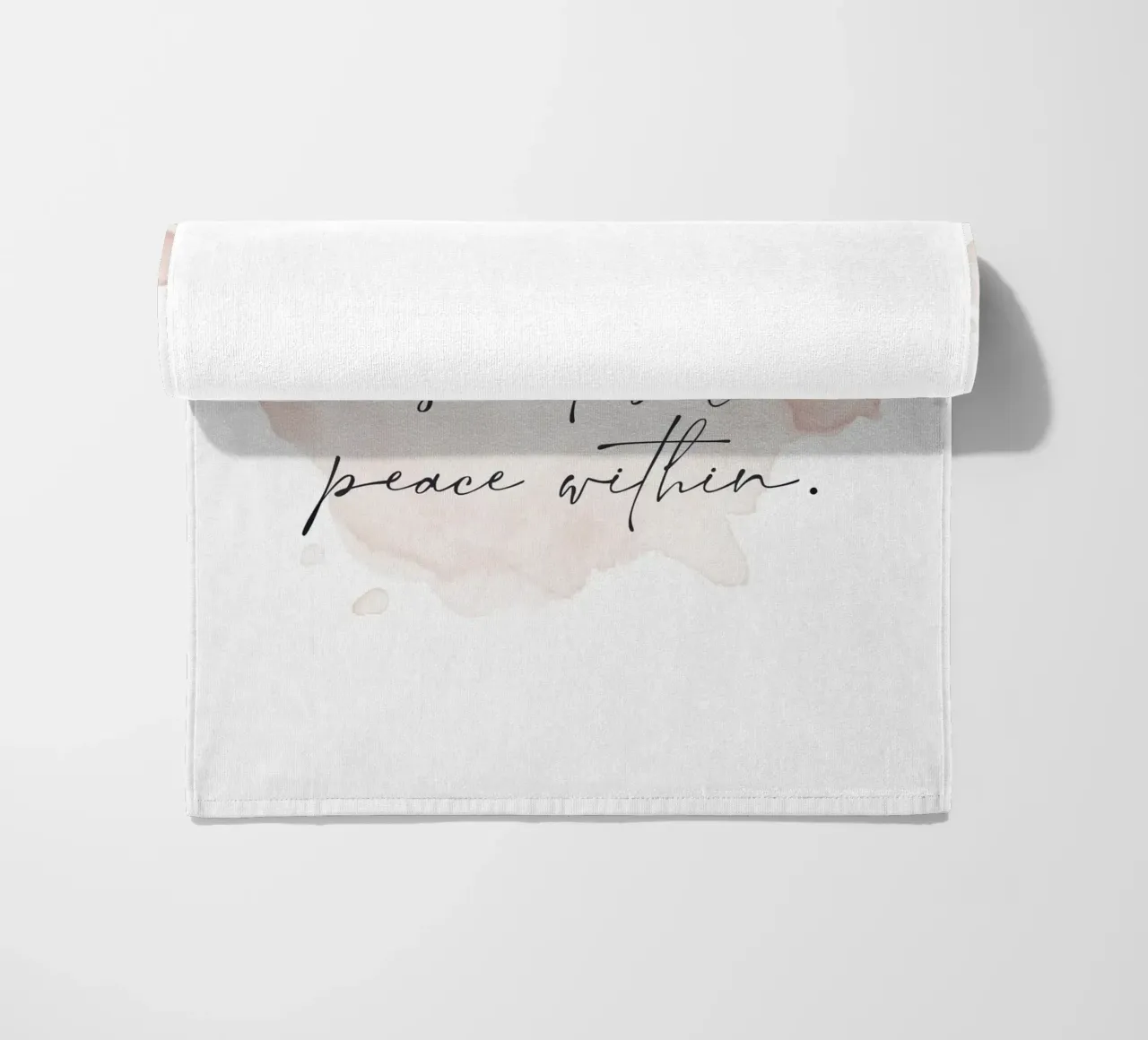 Peaceful Quote - Mindful message beach towel by Whole©