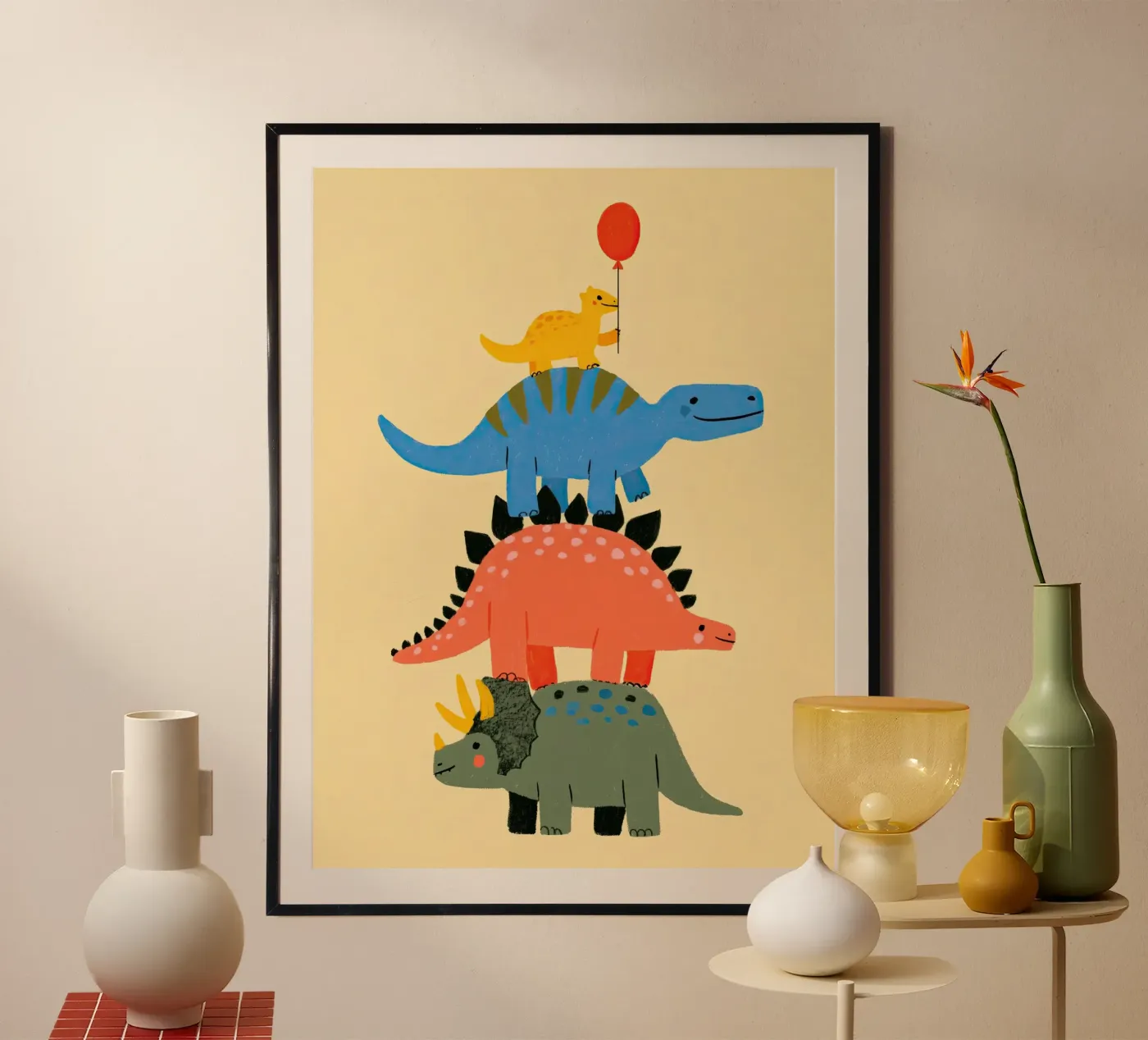 Dinosaur Tower Stack Poster von Zuno