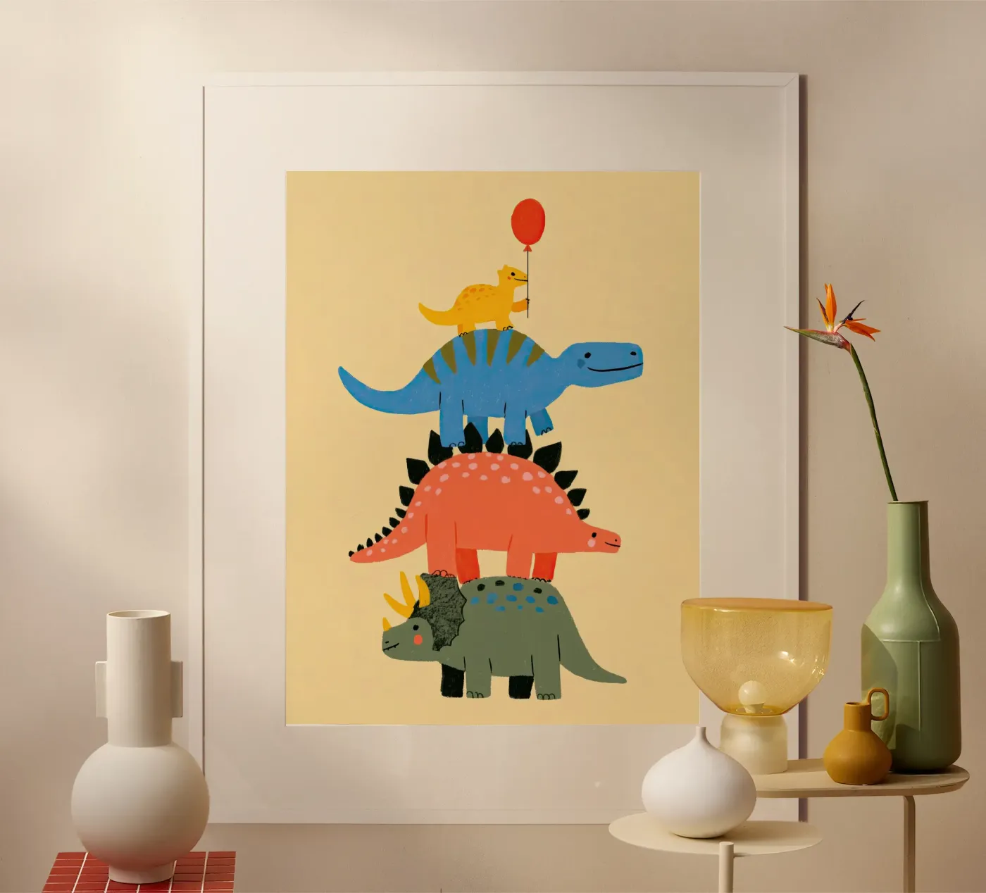 Dinosaur Tower Stack Poster von Zuno