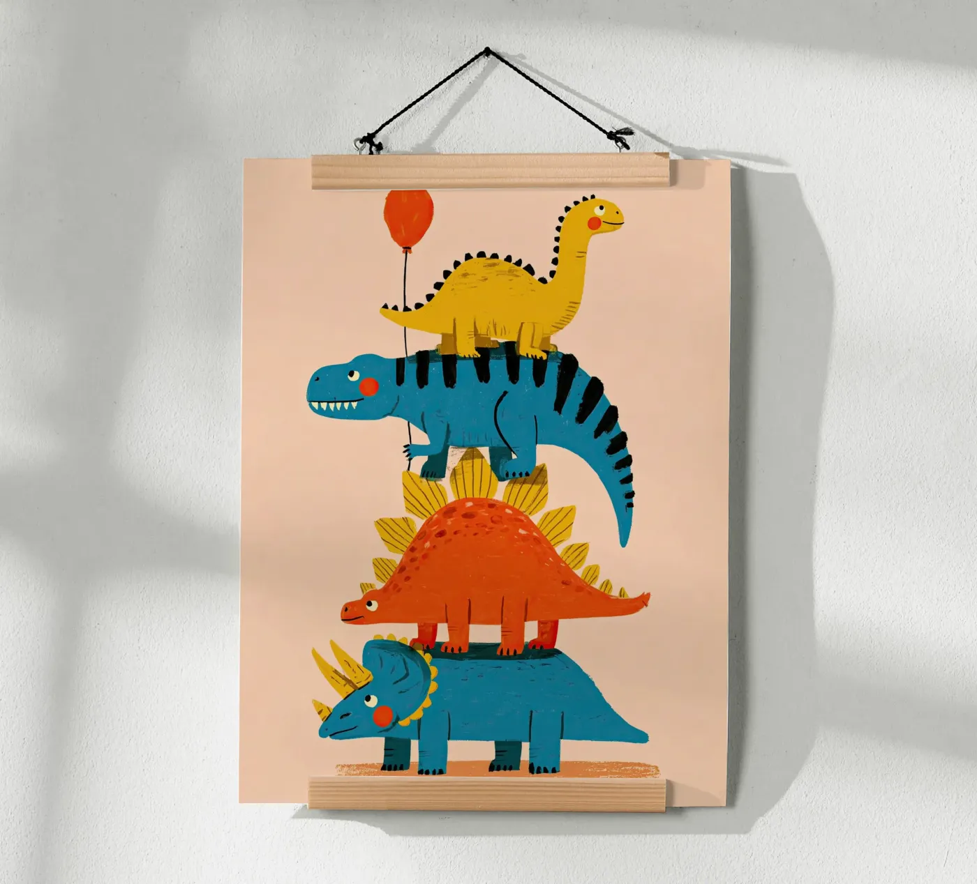 Dinosaur Tower Stack Poster von Zuno