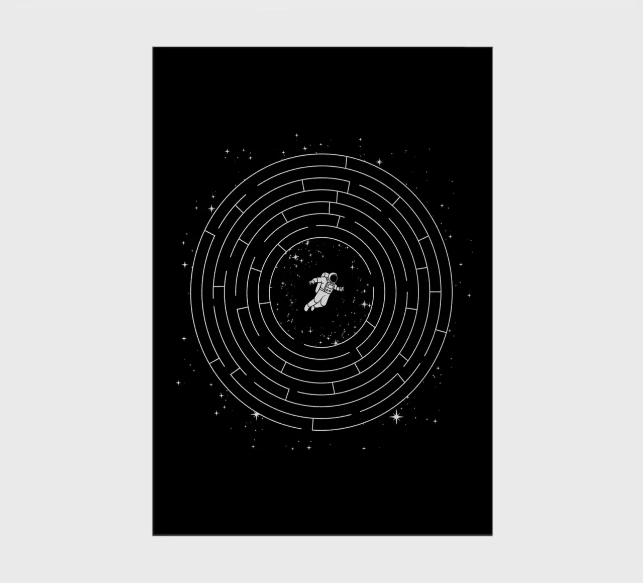Astronaut Maze Adventure Labyrinth Exploration notebook by Tobe Fonseca