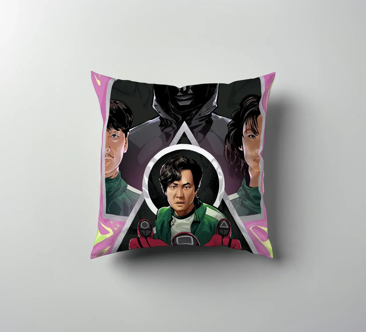 Squid Game decorative cushion by nabakumov