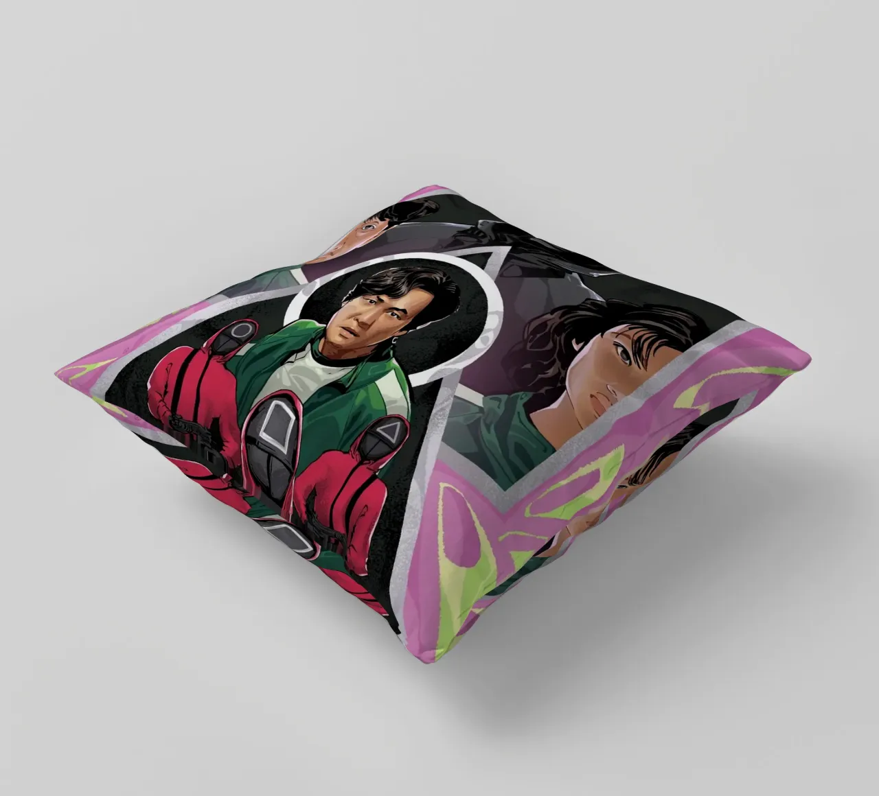 Squid Game decorative cushion by nabakumov