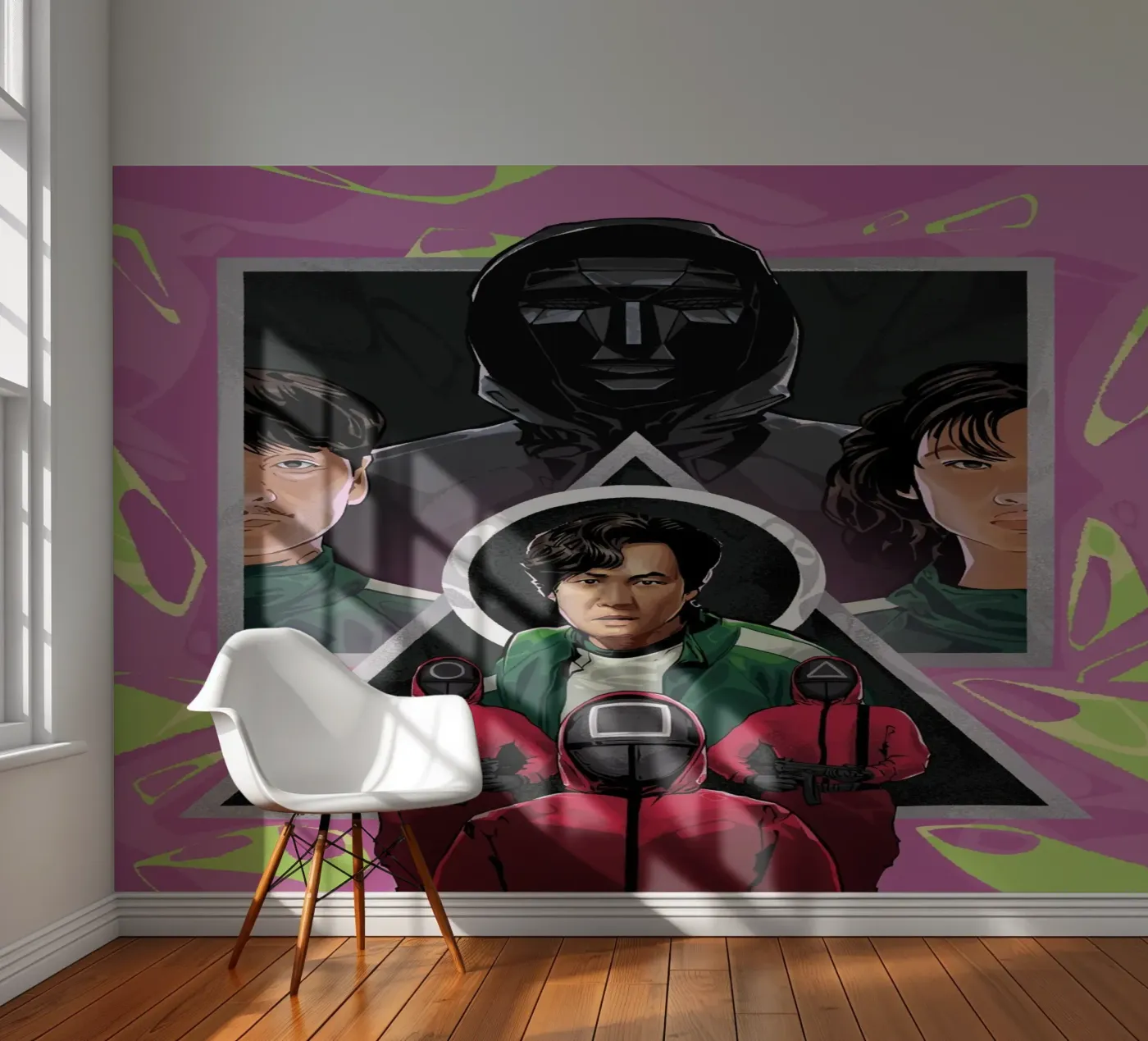 Squid Game fotobehang van nabakumov