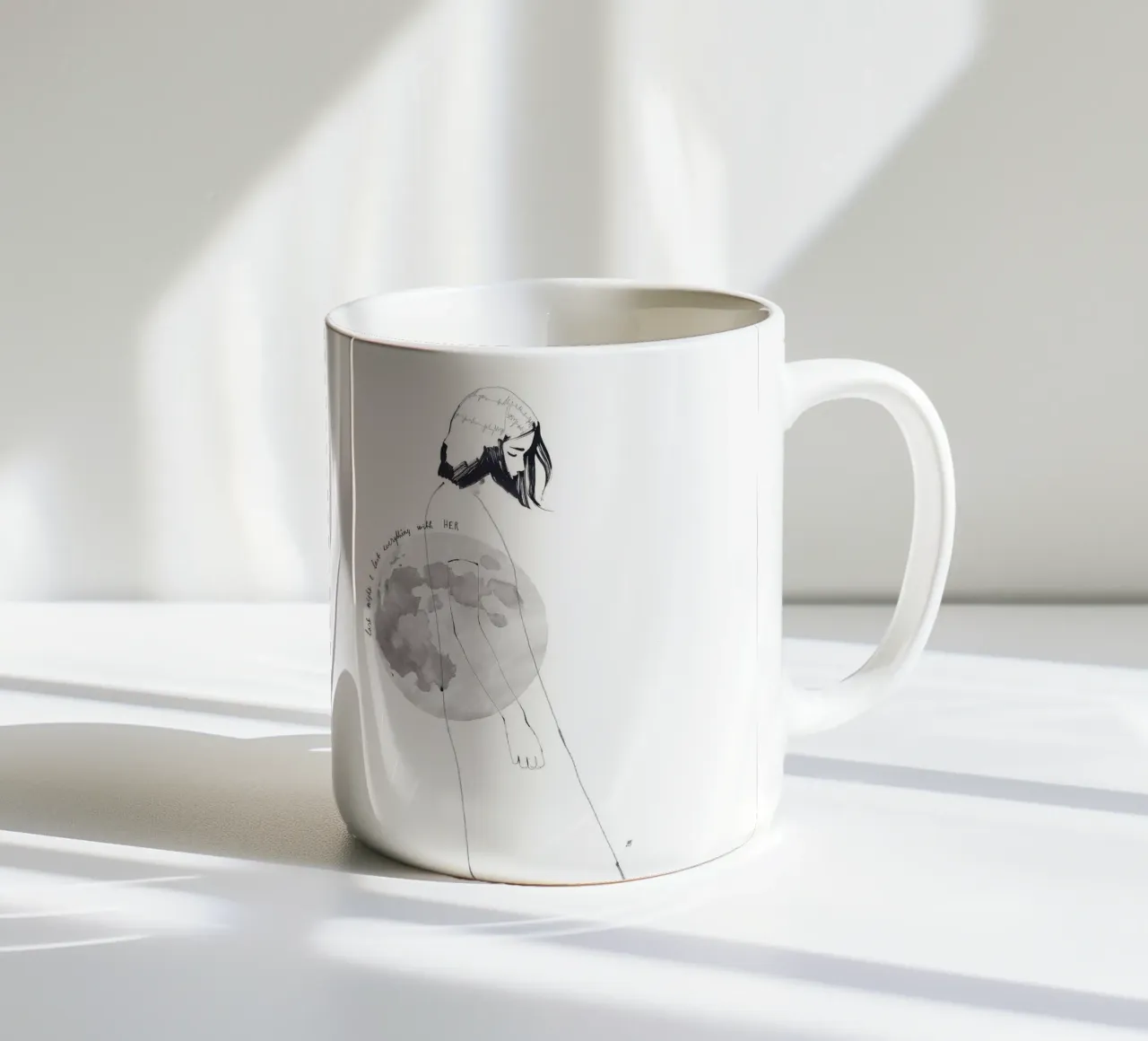 Last Night I Lost Everything With Her tazza in ceramica da Manuel Rebollo