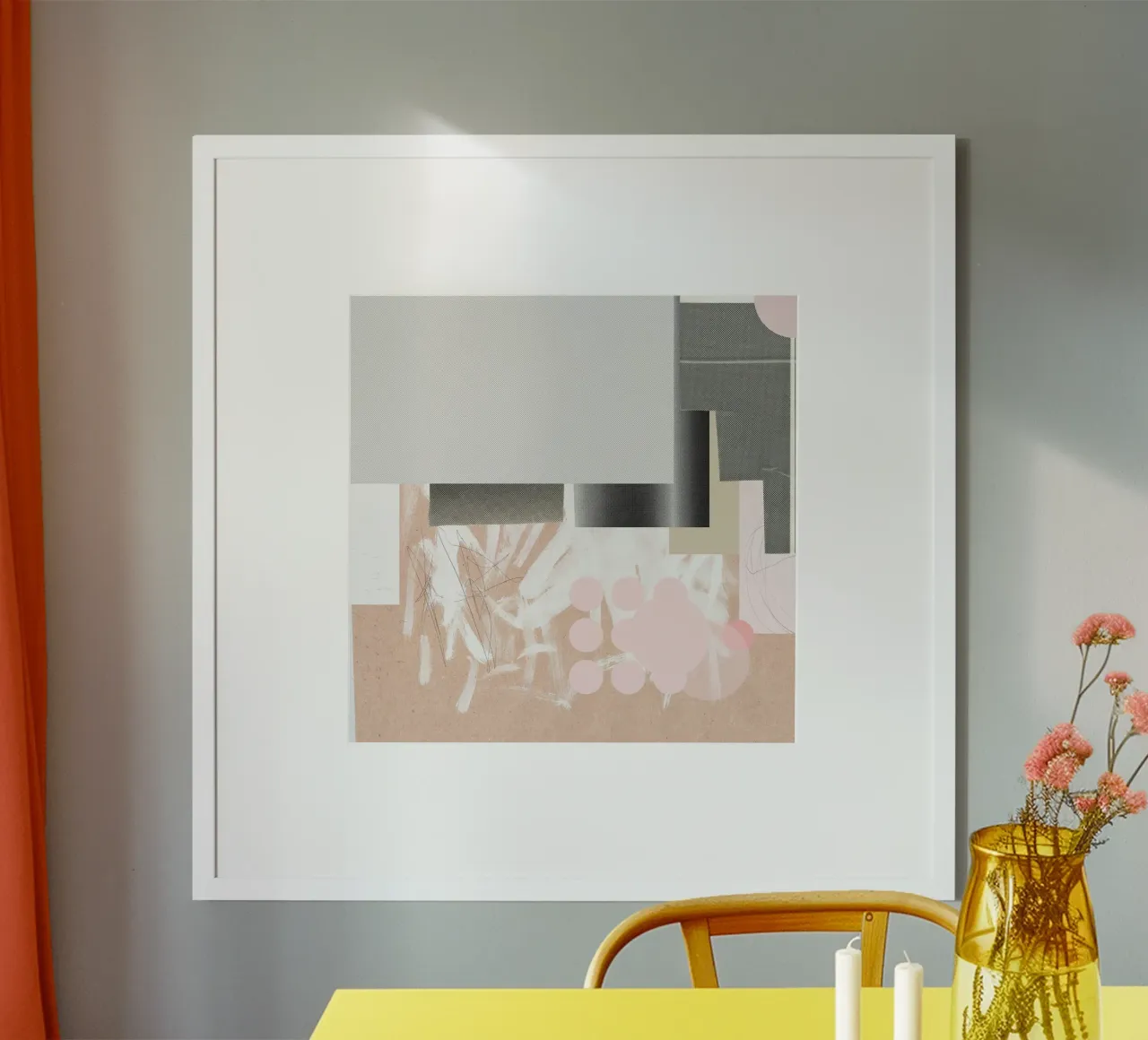 another daydream · vormals irgendwas poster with wooden frame by Marko Köppe