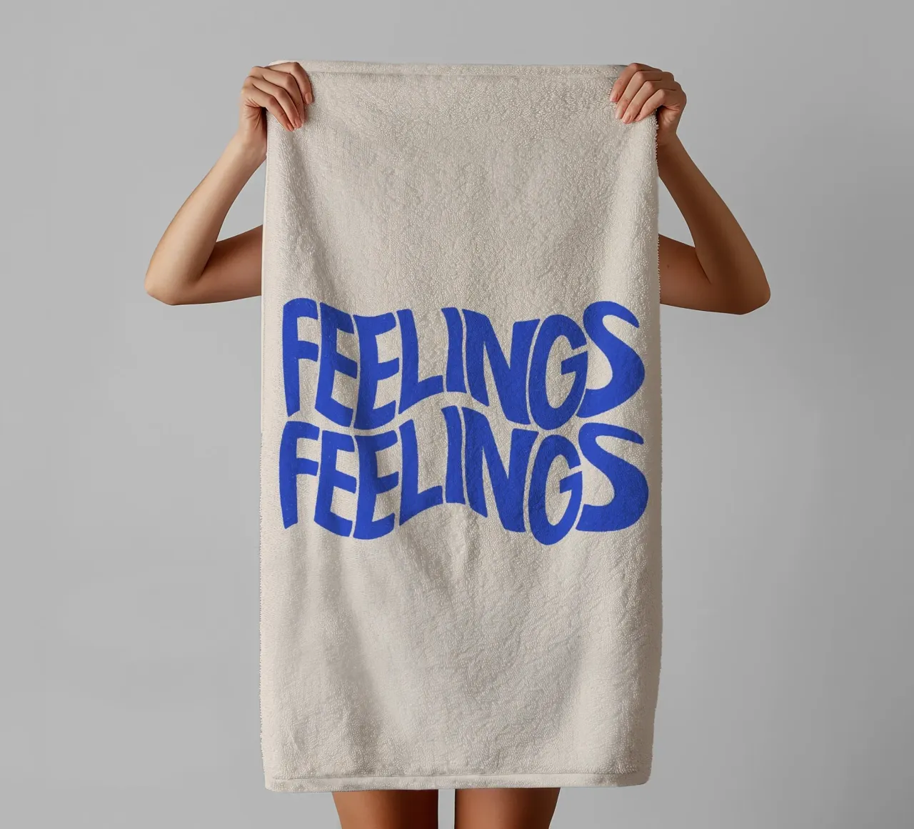 Pati Cascino - Feelings Blue towel by The Artcircle