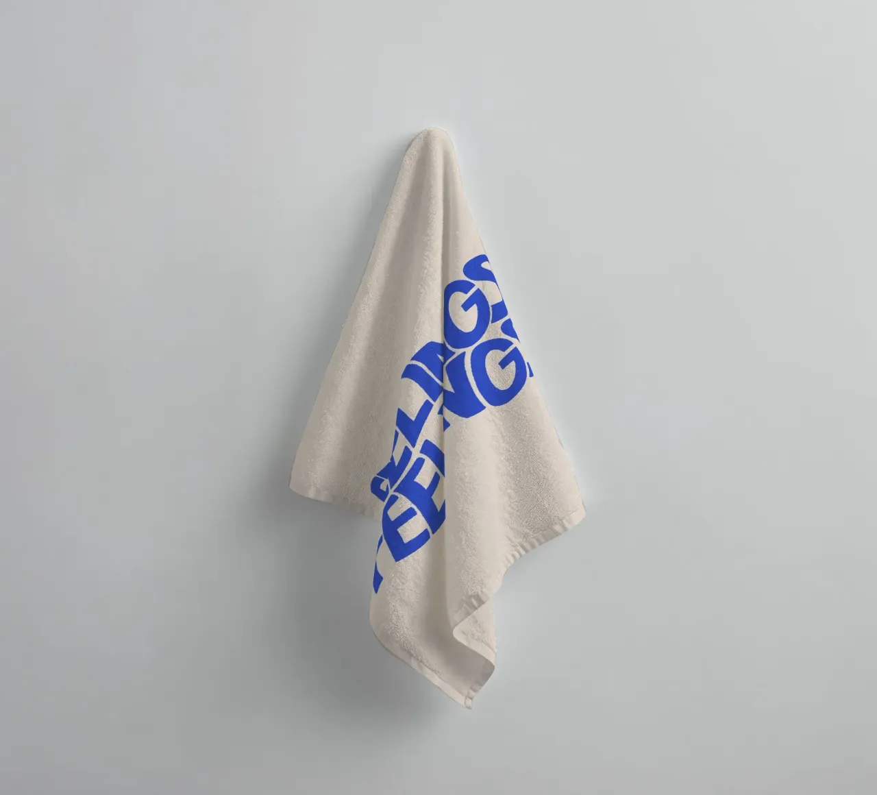 Pati Cascino - Feelings Blue towel by The Artcircle