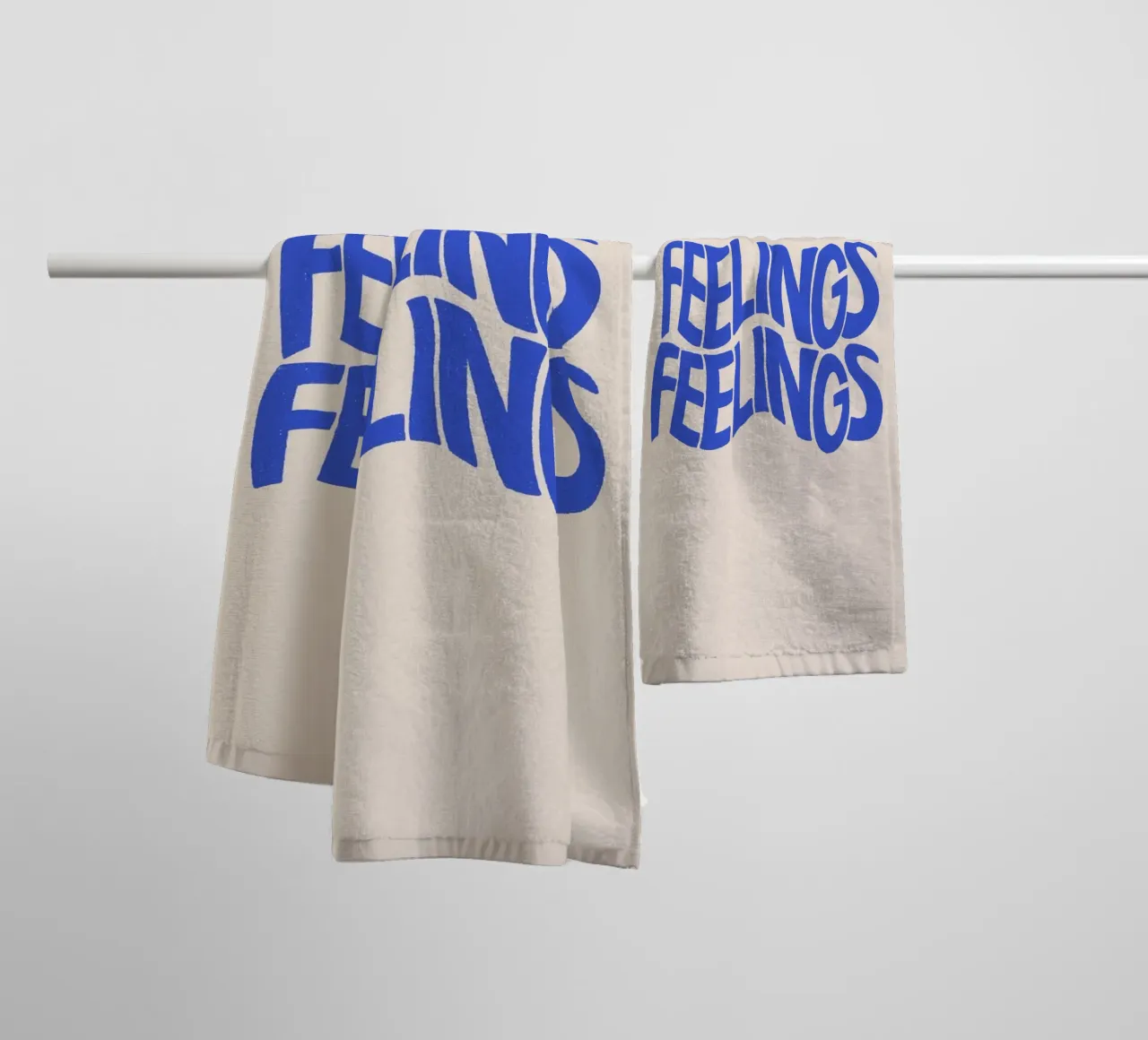 Pati Cascino - Feelings Blue towel by The Artcircle