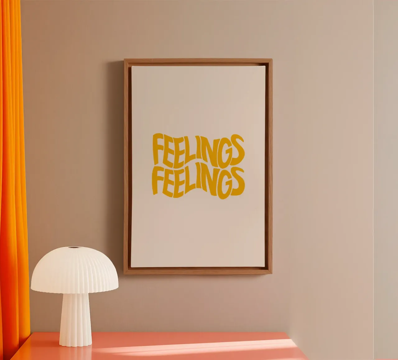 Pati Cascino - Feelings Yellow tela con Cornice a cassetta da The Artcircle