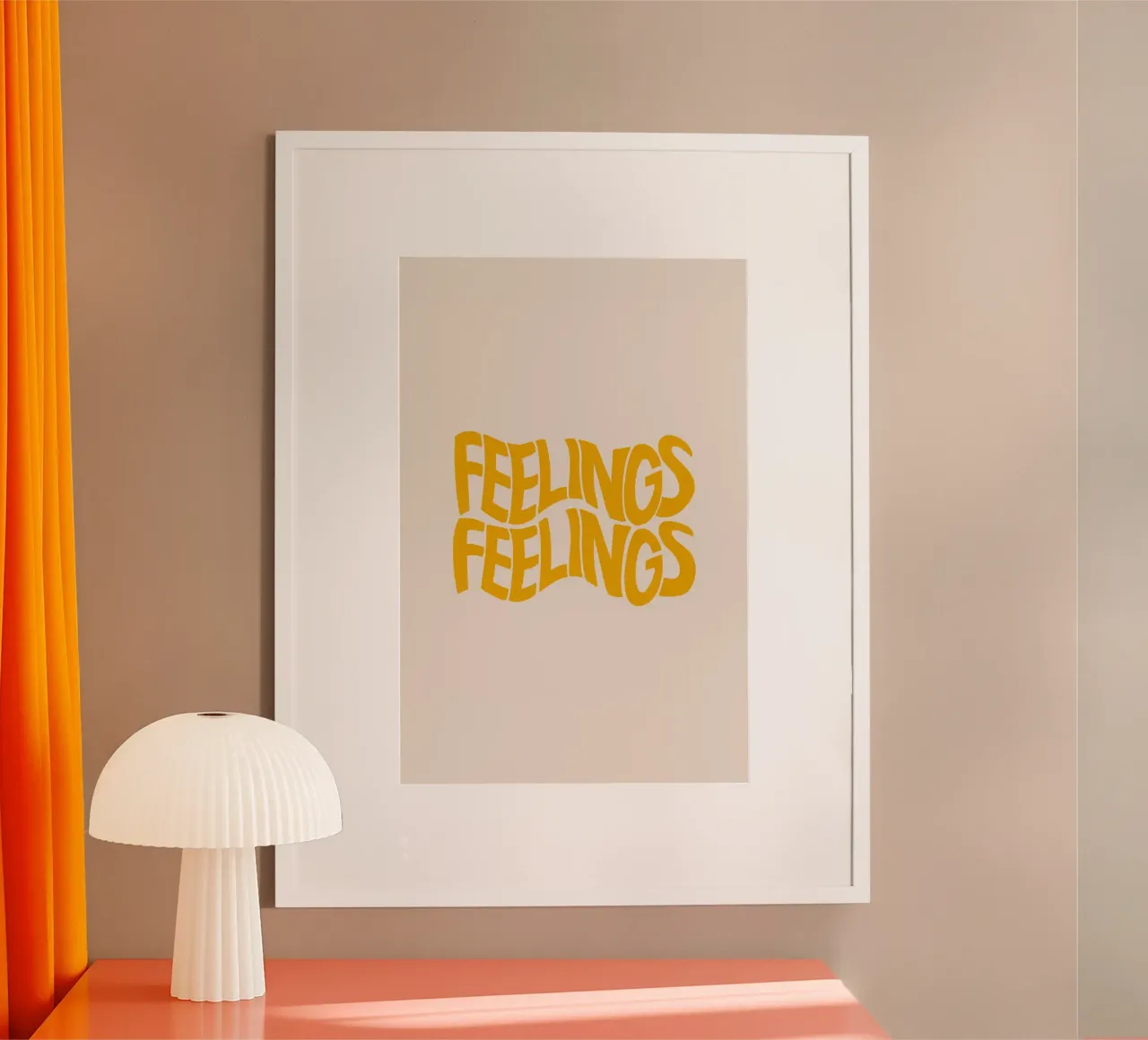 Pati Cascino - Feelings Yellow poster con telaio in legno da The Artcircle
