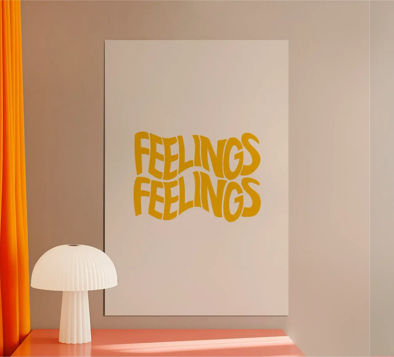 Pati Cascino - Feelings Yellow poster con telaio in legno da The Artcircle