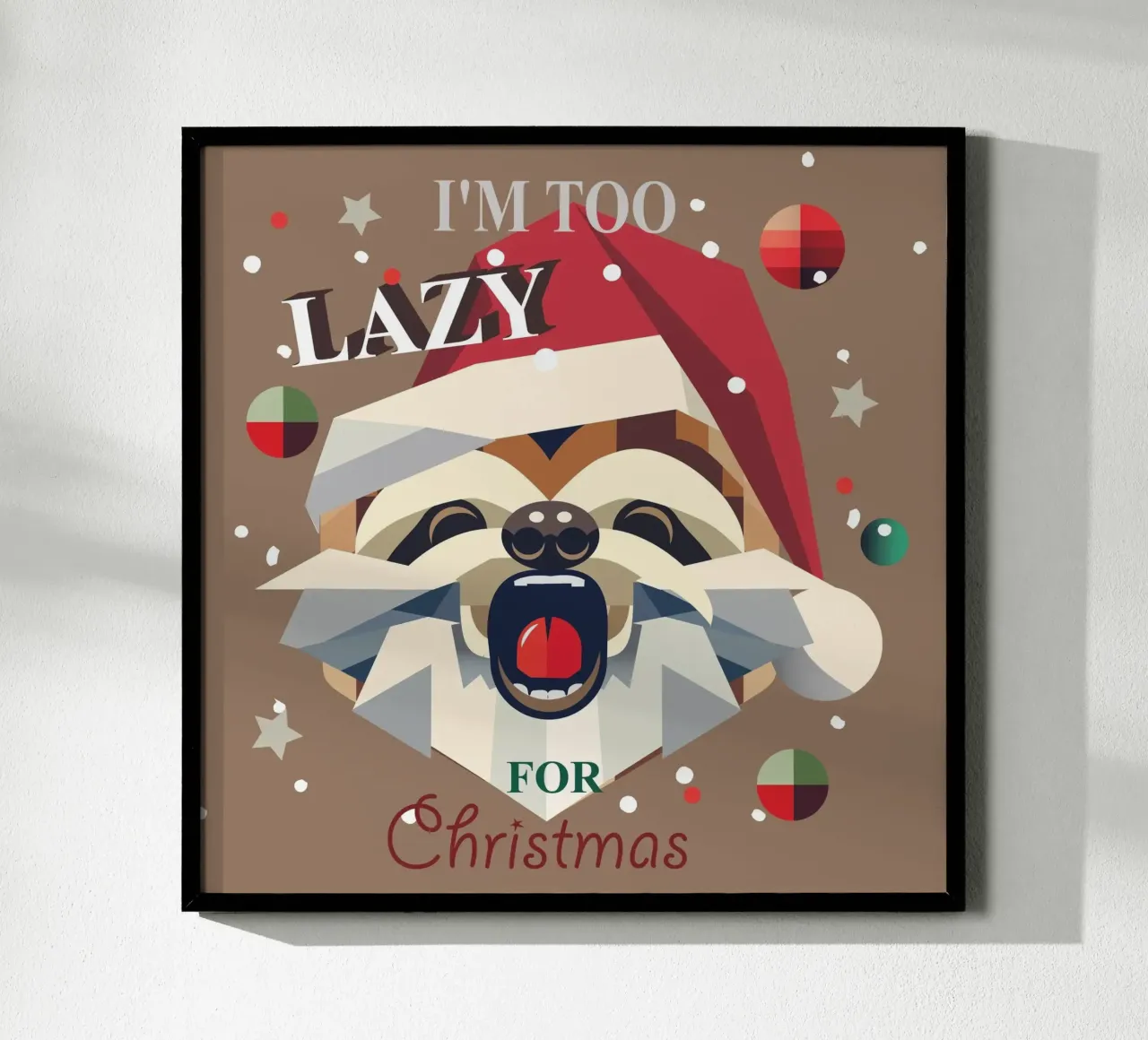 Passez Noël en toute décontraction - Paresseux avec style poster de namosh
