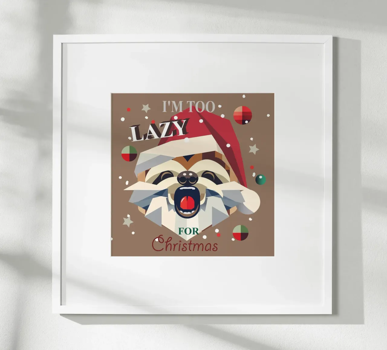 Passez Noël en toute décontraction - Paresseux avec style poster de namosh