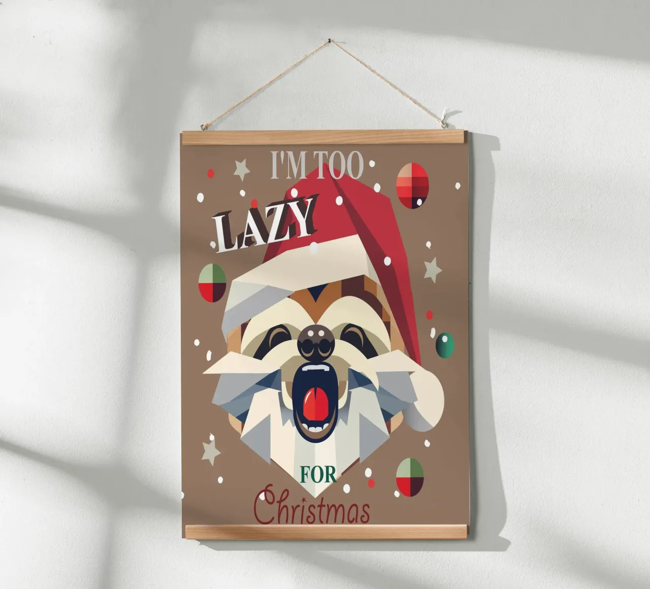 Passez Noël en toute décontraction - Paresseux avec style poster de namosh