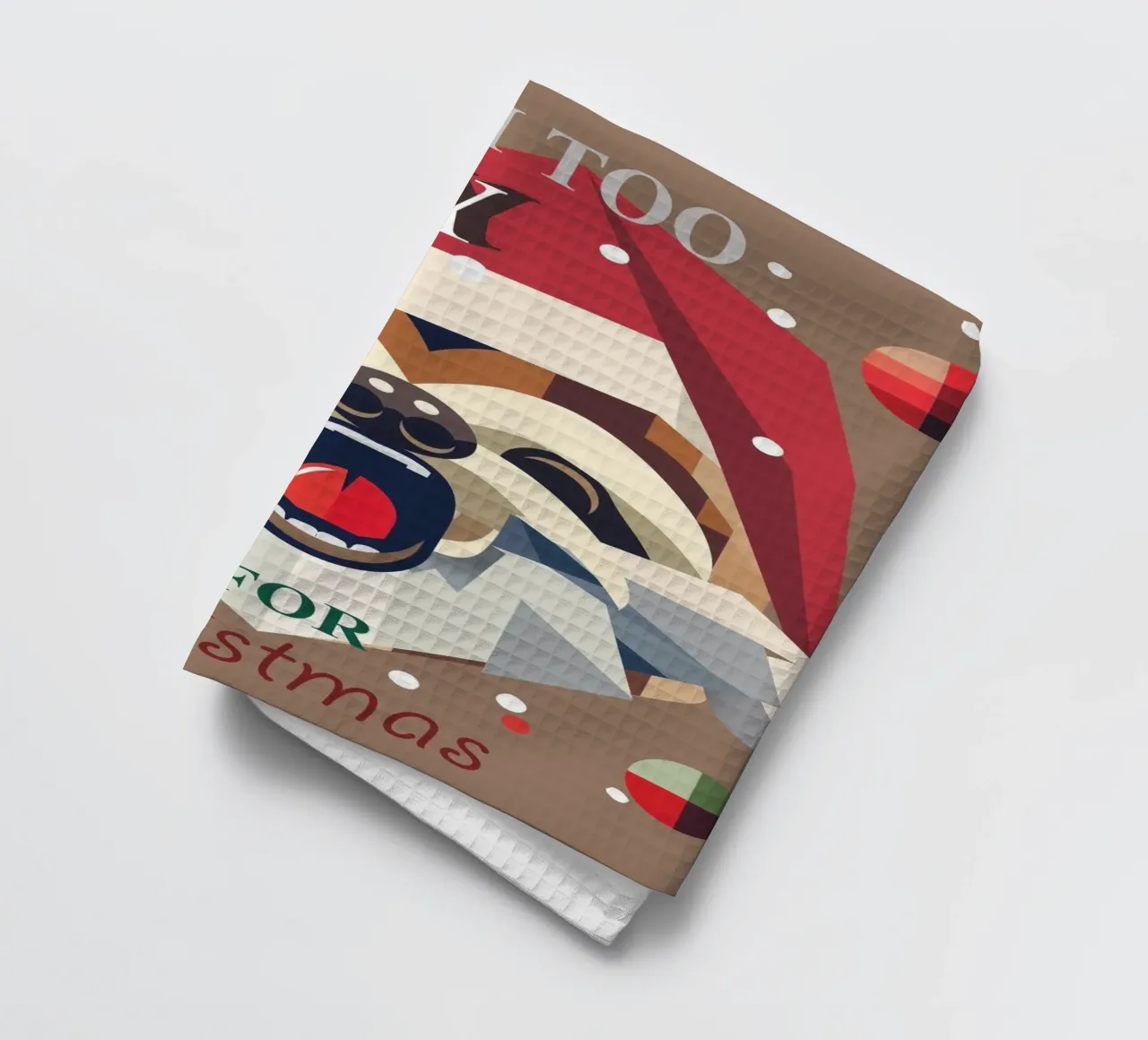 Entspannt durch die Weihnachtszeit – Faultier mit Stil Geschirrtuch von namosh