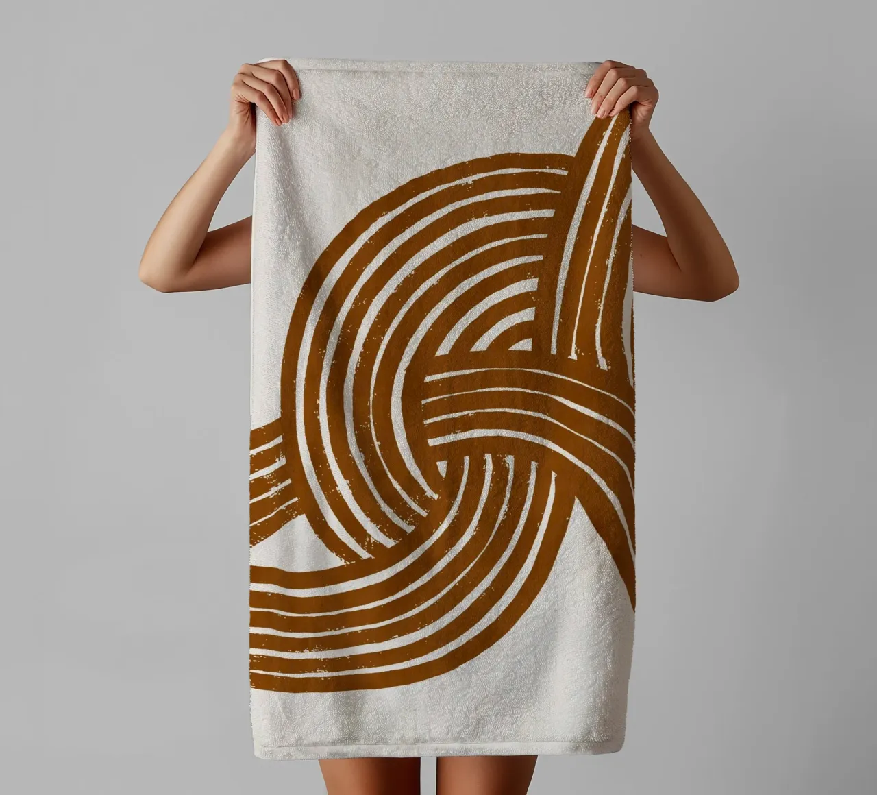 Pati Cascino - Knot Terracotta asciugamano da bagno da The Artcircle