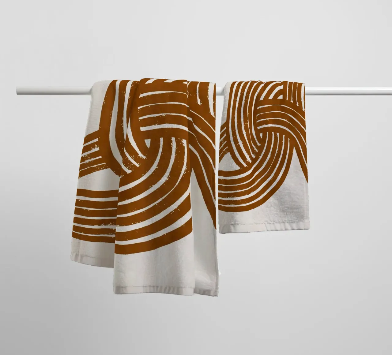 Pati Cascino - Knot Terracotta asciugamano da bagno da The Artcircle
