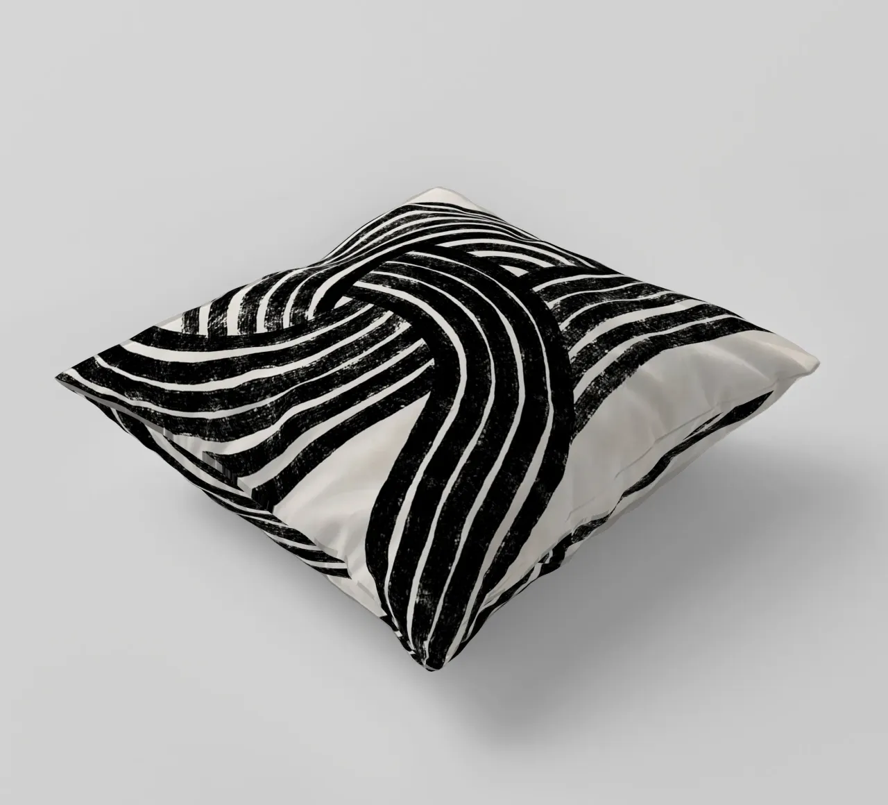 Pati Cascino - Knot Black decorative cushion by The Artcircle