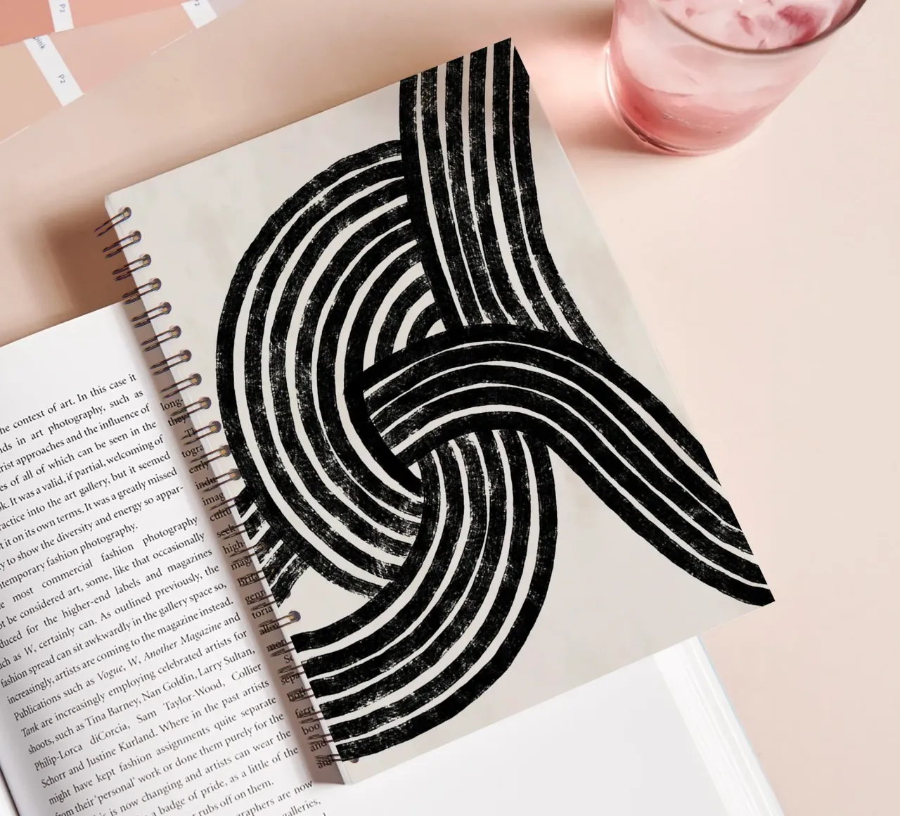 Pati Cascino - Knot Black spiral notebook by The Artcircle
