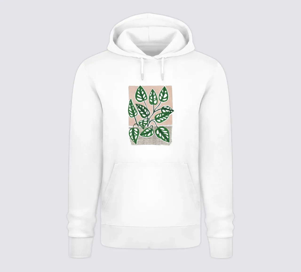 Pati Cascino - Monstera felpa con cappuccio da The Artcircle