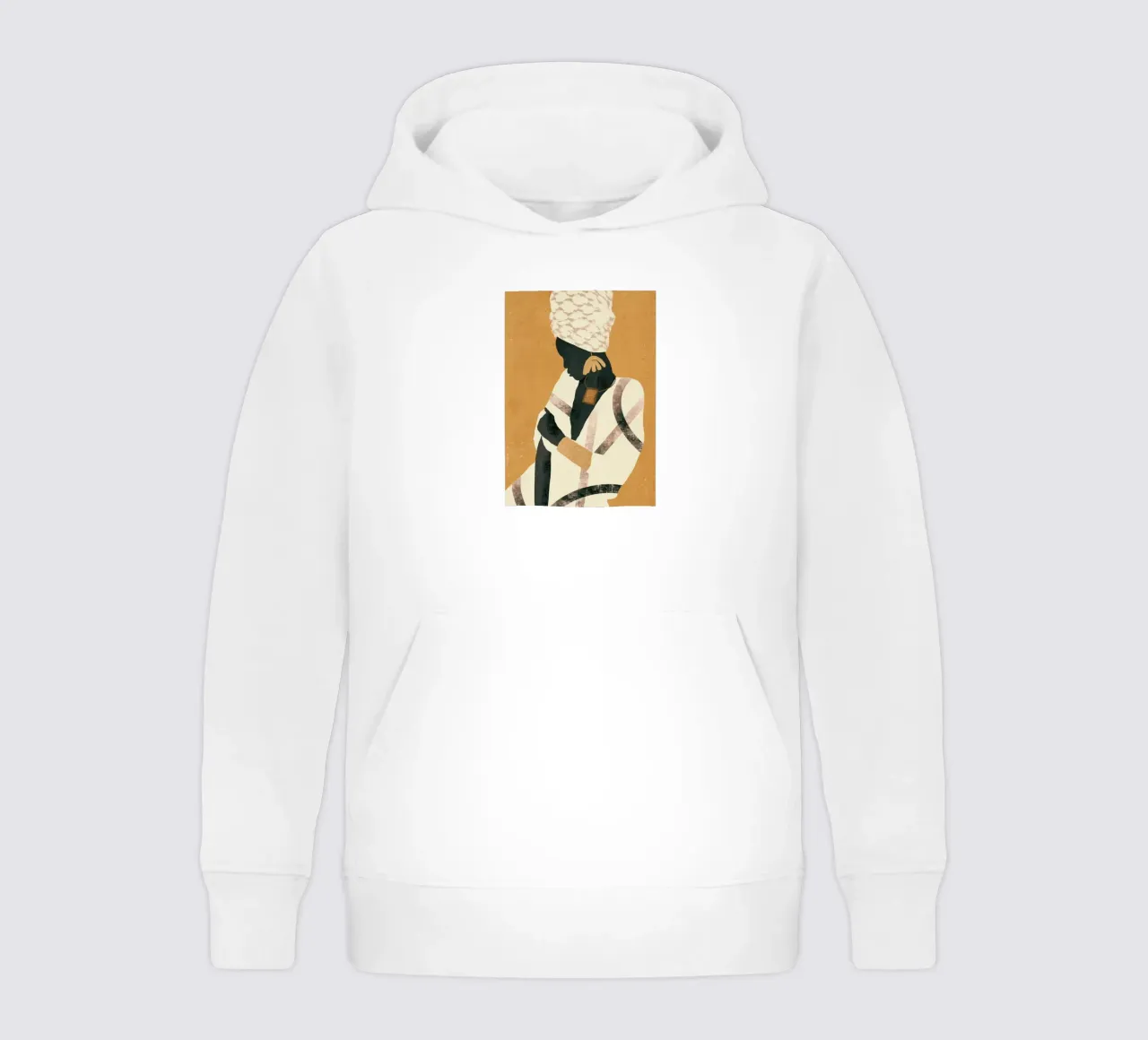African Woman kids hoodie by ThingDesign