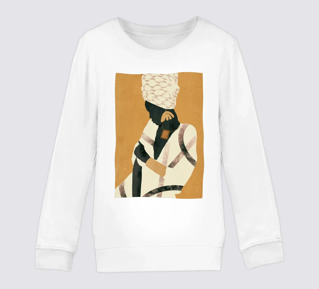 African Woman kids sweatshirt by ThingDesign