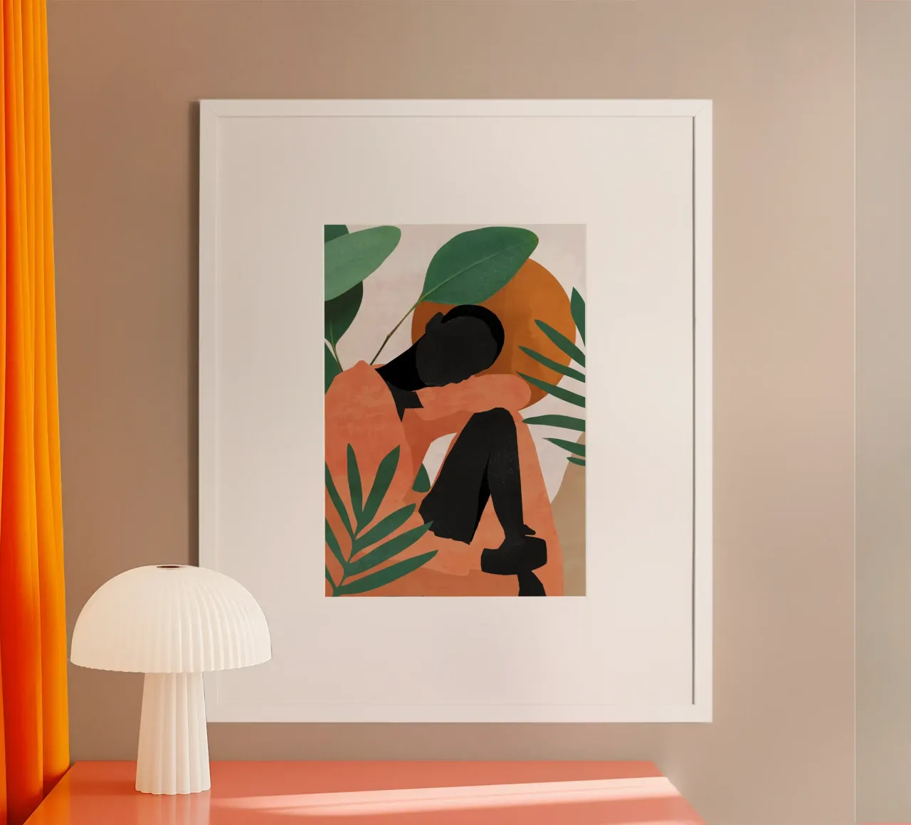 Ragazza tropicale 10 poster con telaio in plastica da ThingDesign