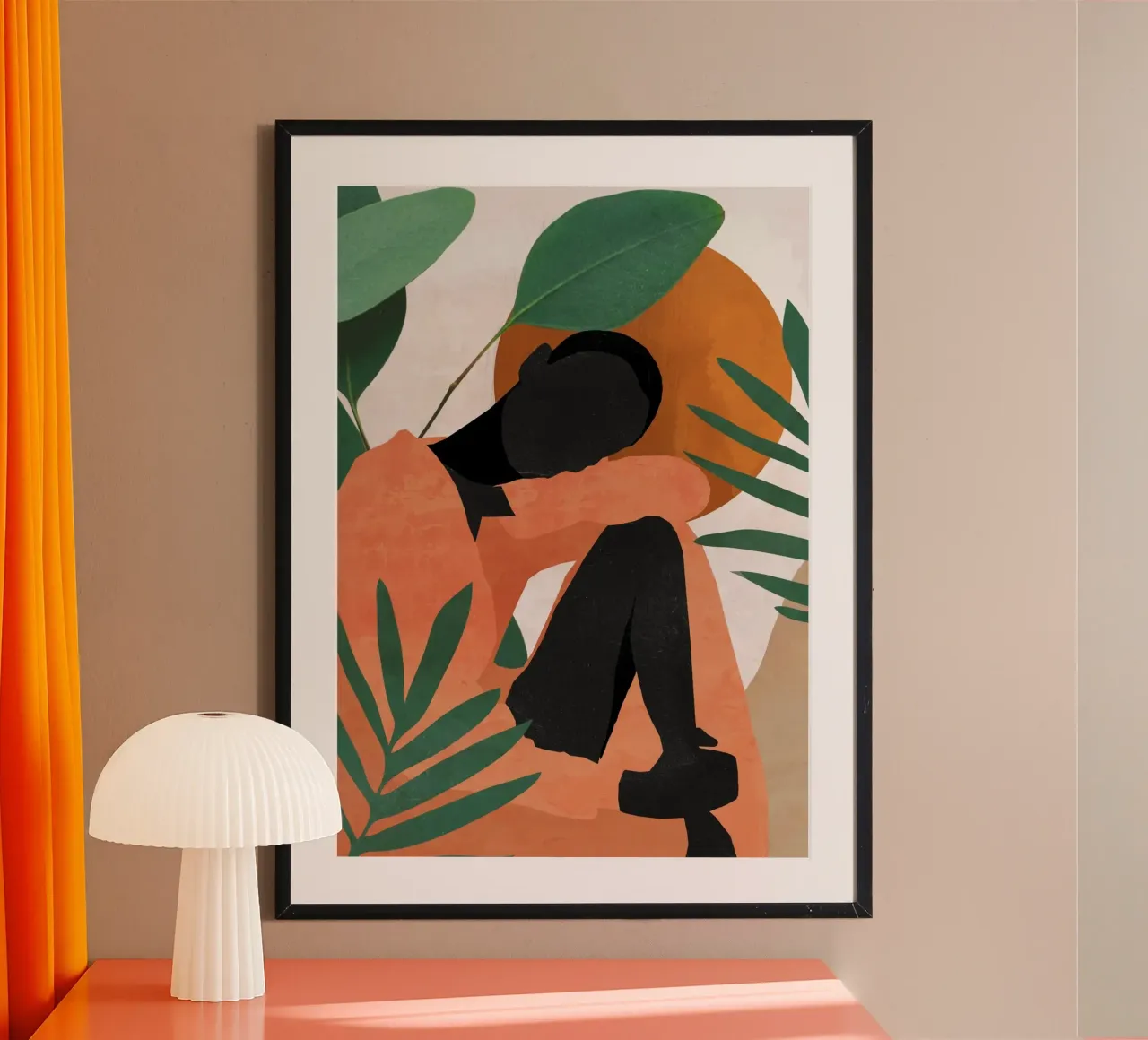 Ragazza tropicale 10 poster con telaio in plastica da ThingDesign