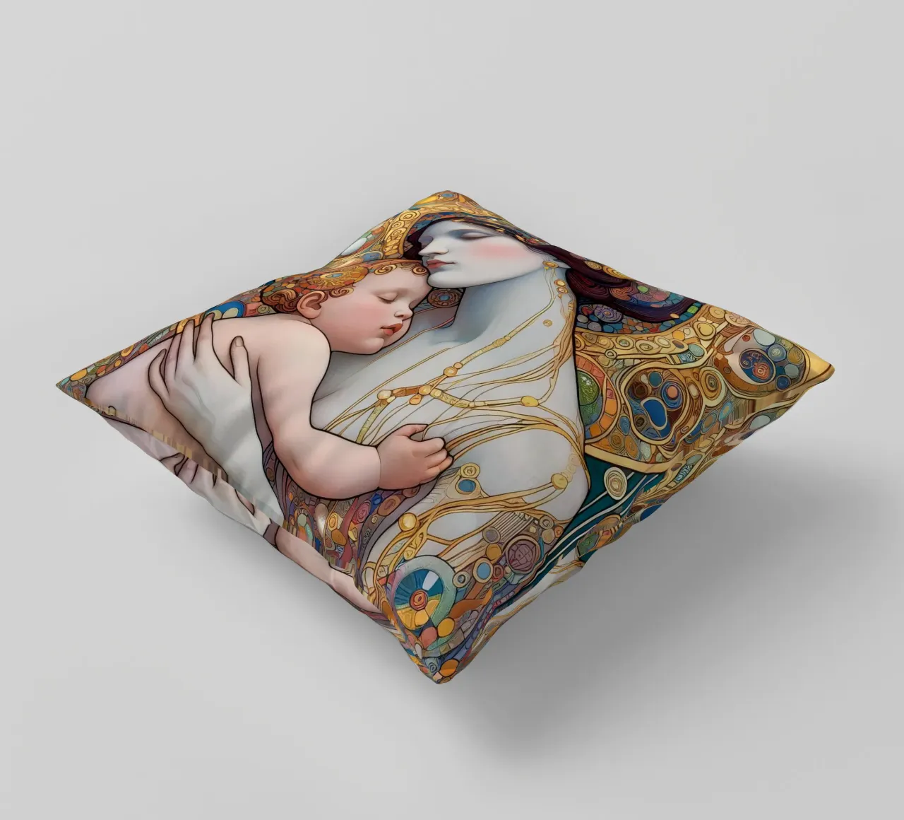 La madre cuscino da Art-Nouveau-Dsg